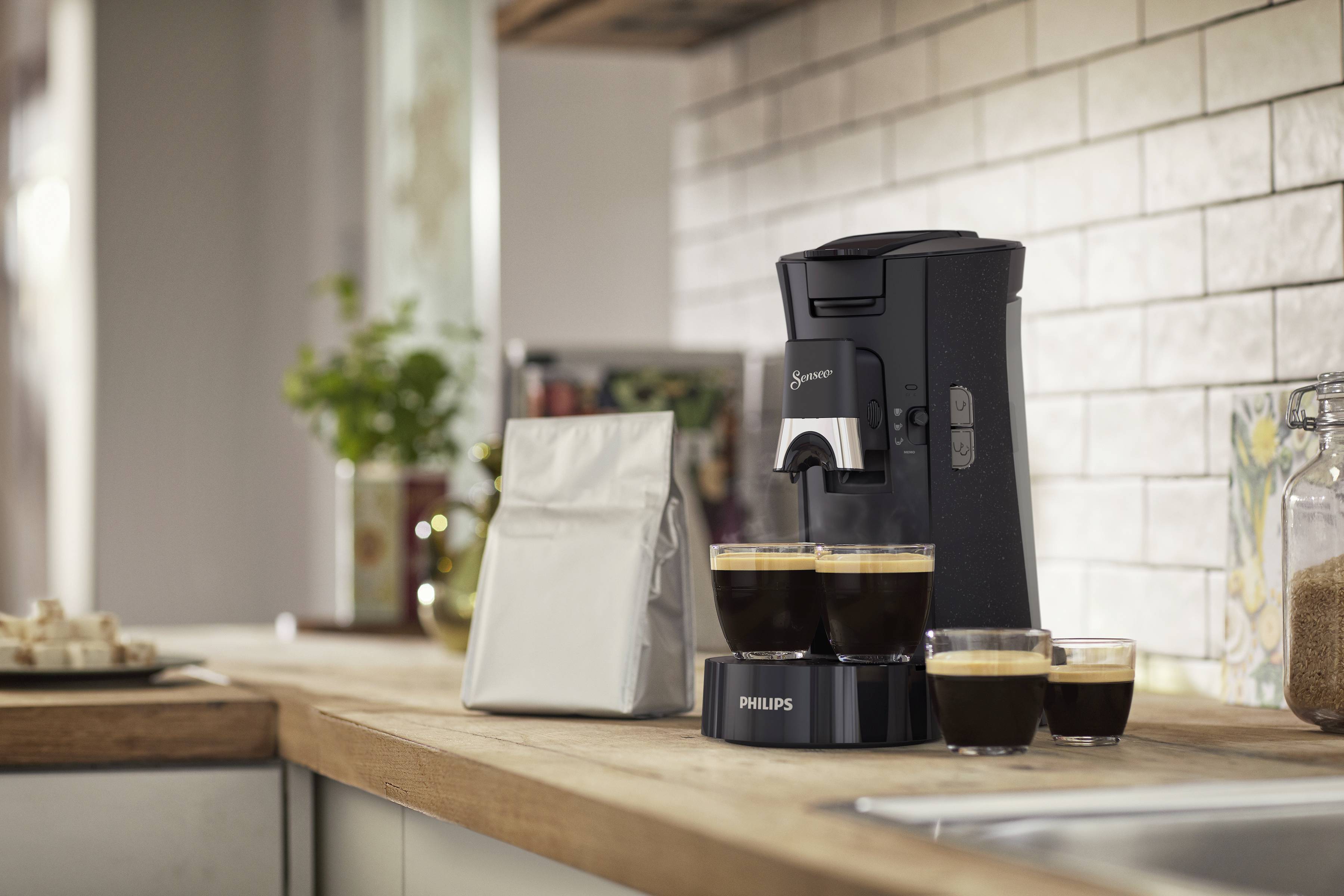 SENSEO® CSA240/20 Kaffeepadmaschine Schwarz Fassungsvermögen Tassen=6