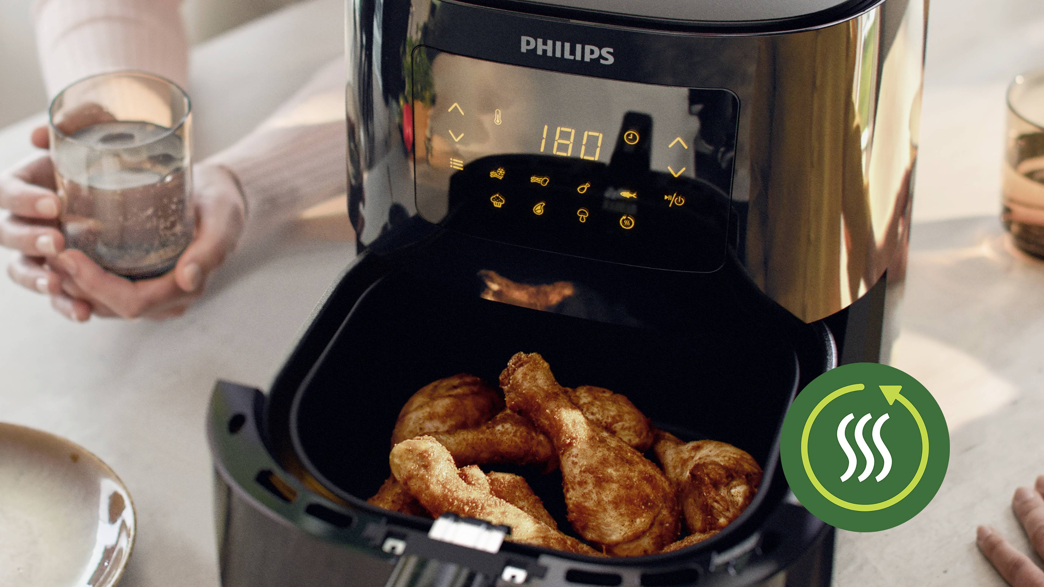 Philips Home HD9252/90 Heißluft-Fritteuse 4.1 l 1400 W Schwarz