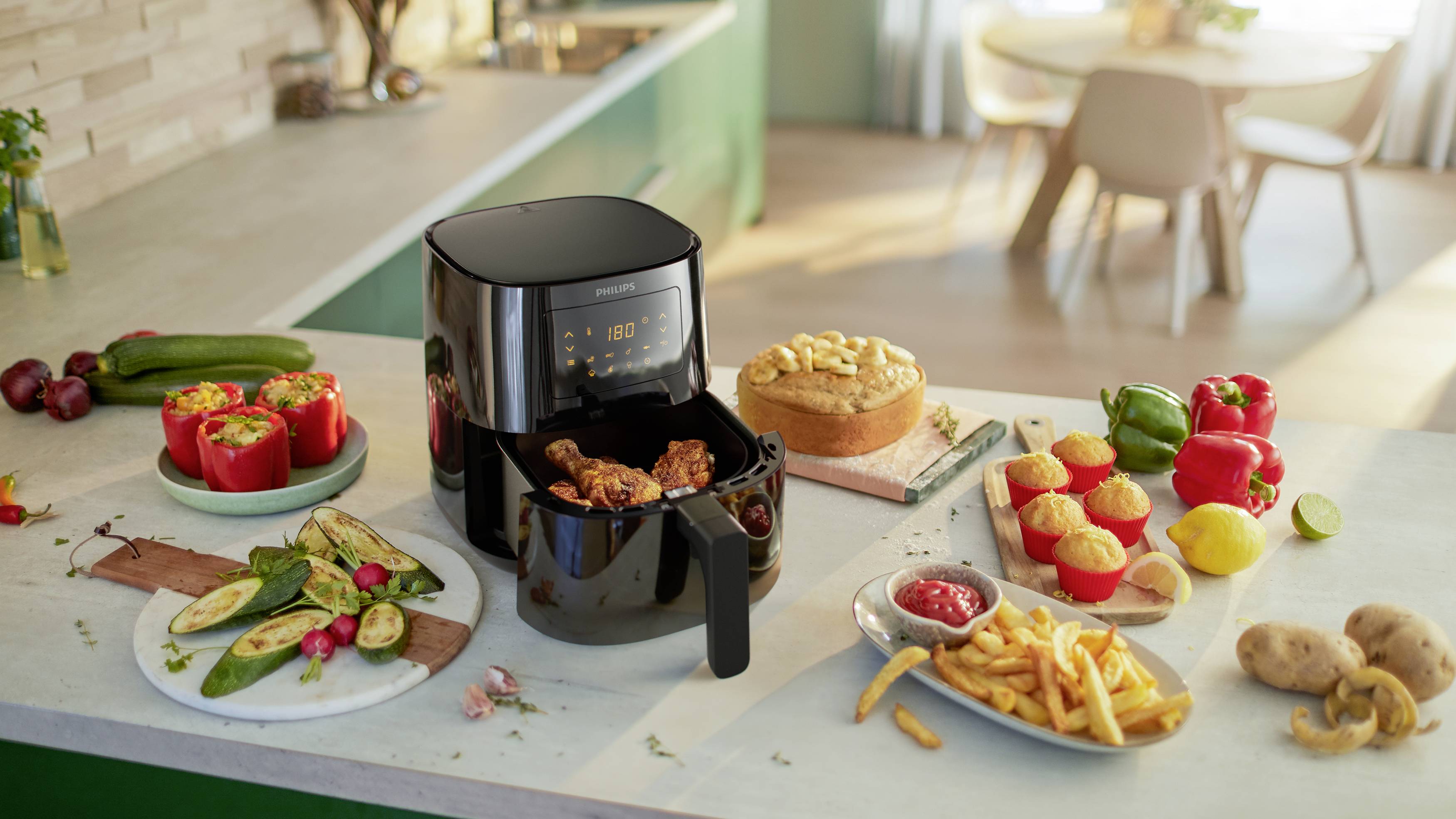 Philips Home HD9252/90 Heißluft-Fritteuse 4.1l 1400W Schwarz