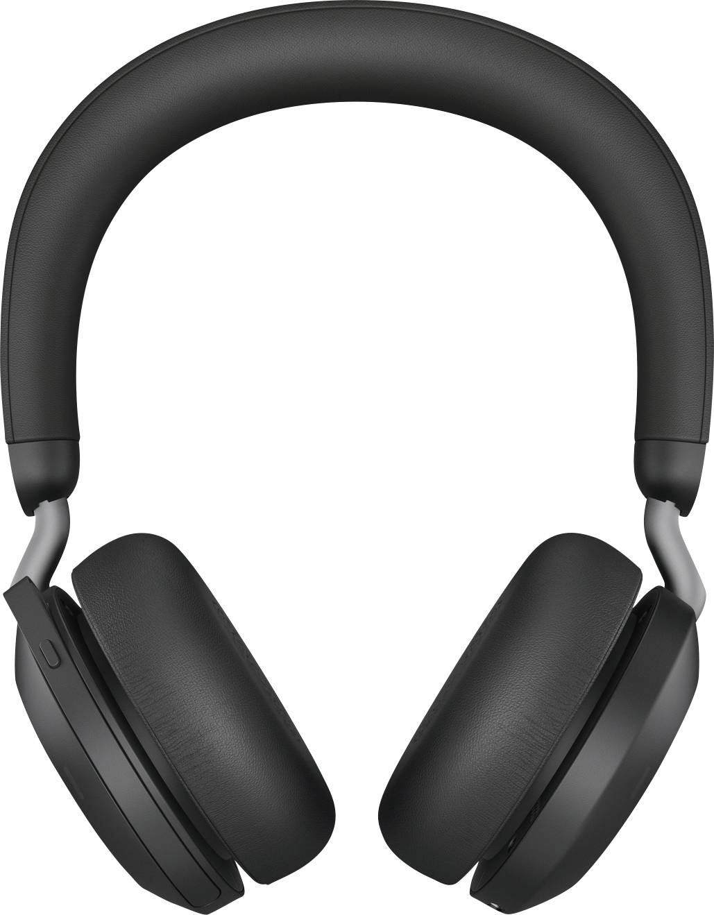Schwarzer Over-Ear-Kopfhörer mit gepolsterten Ohrmuscheln und verstellbarem Bügel, frontal abgebildet.