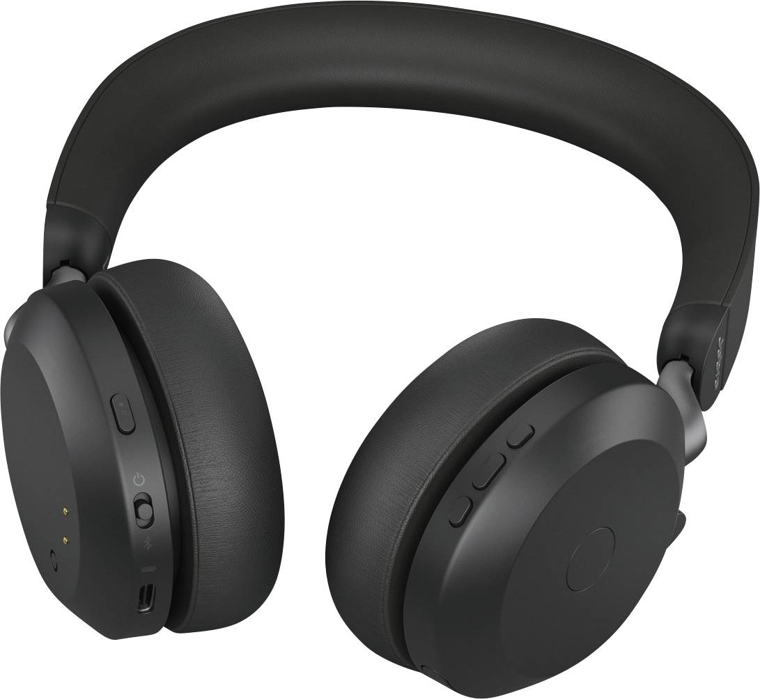 Jabra Evolve2 75 On Ear Headset Bluetooth®, kabelgebunden Stereo Schwarz Mikrofon-Rauschunterdrücku