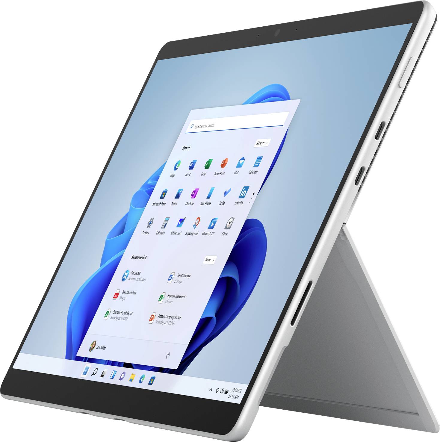 Microsoft Surface Pro 8 WiFi 256 GB Platin Windows®-Tablet 33 cm (13 Zoll) Windows® 11 Home 2880 x 1920 Pixel