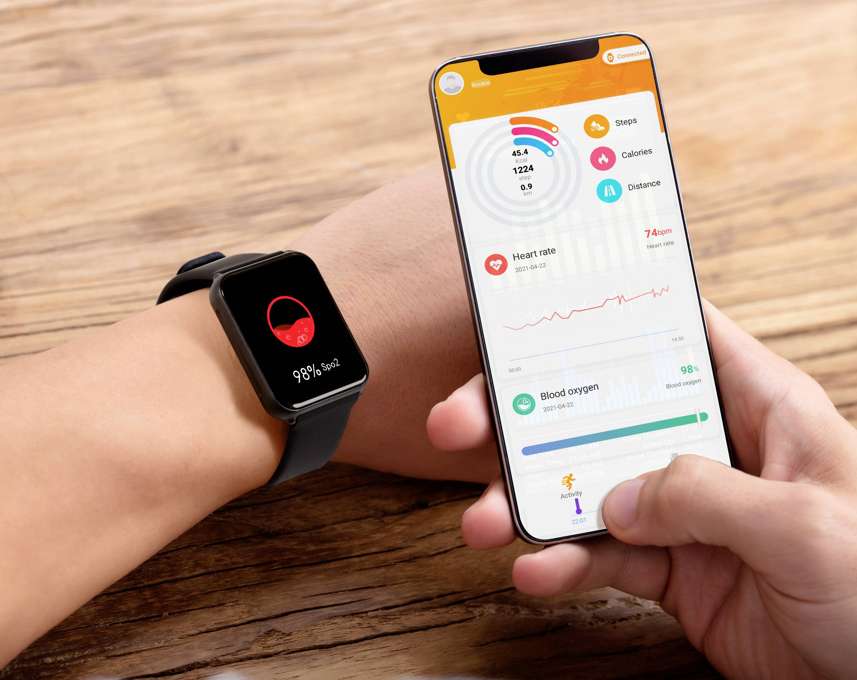 Technaxx Smartwatch TX-SW7HR Schwarz