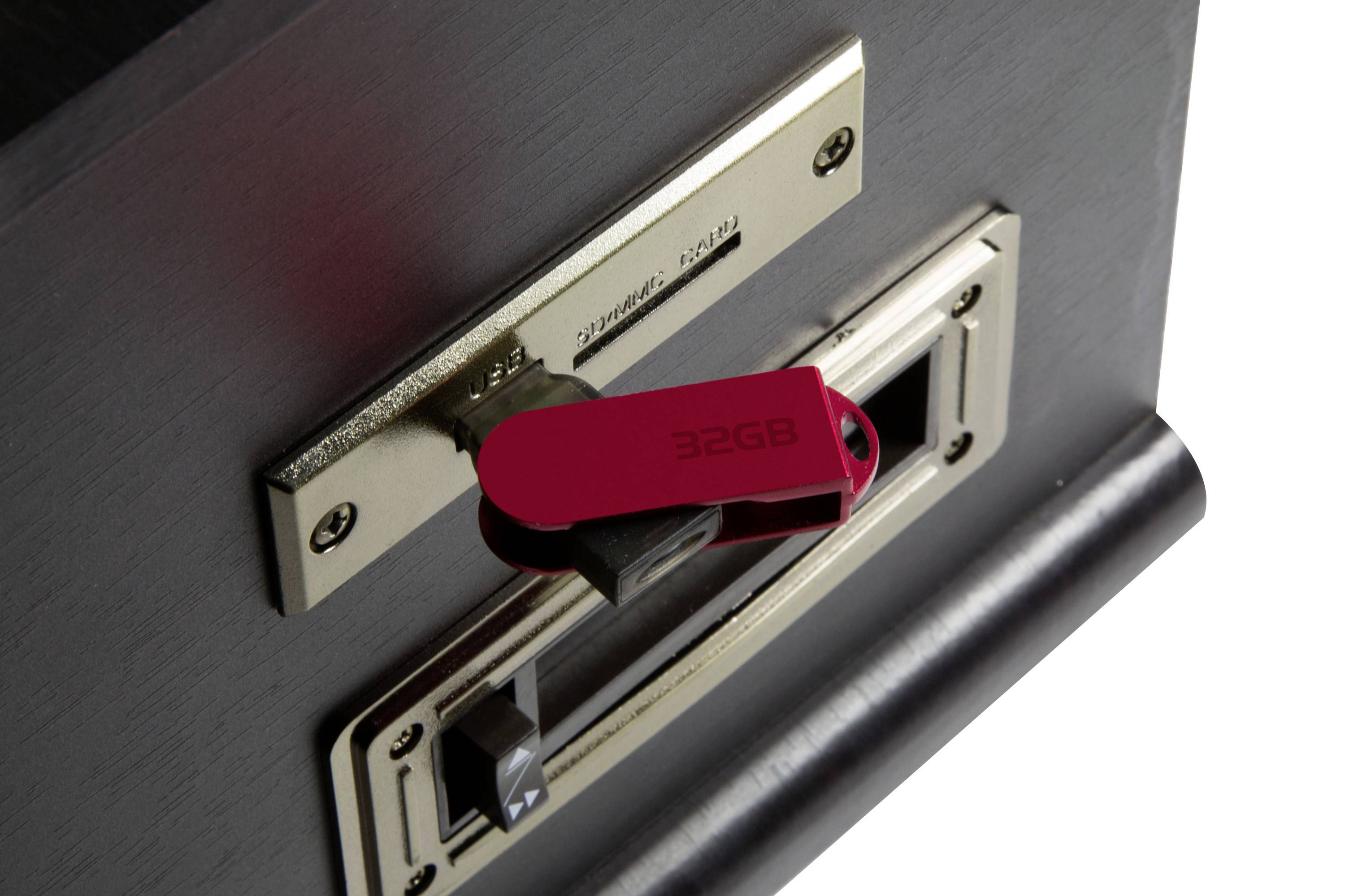 Technaxx TX-103 USB-Plattenspieler Riemenantrieb Braun-antik