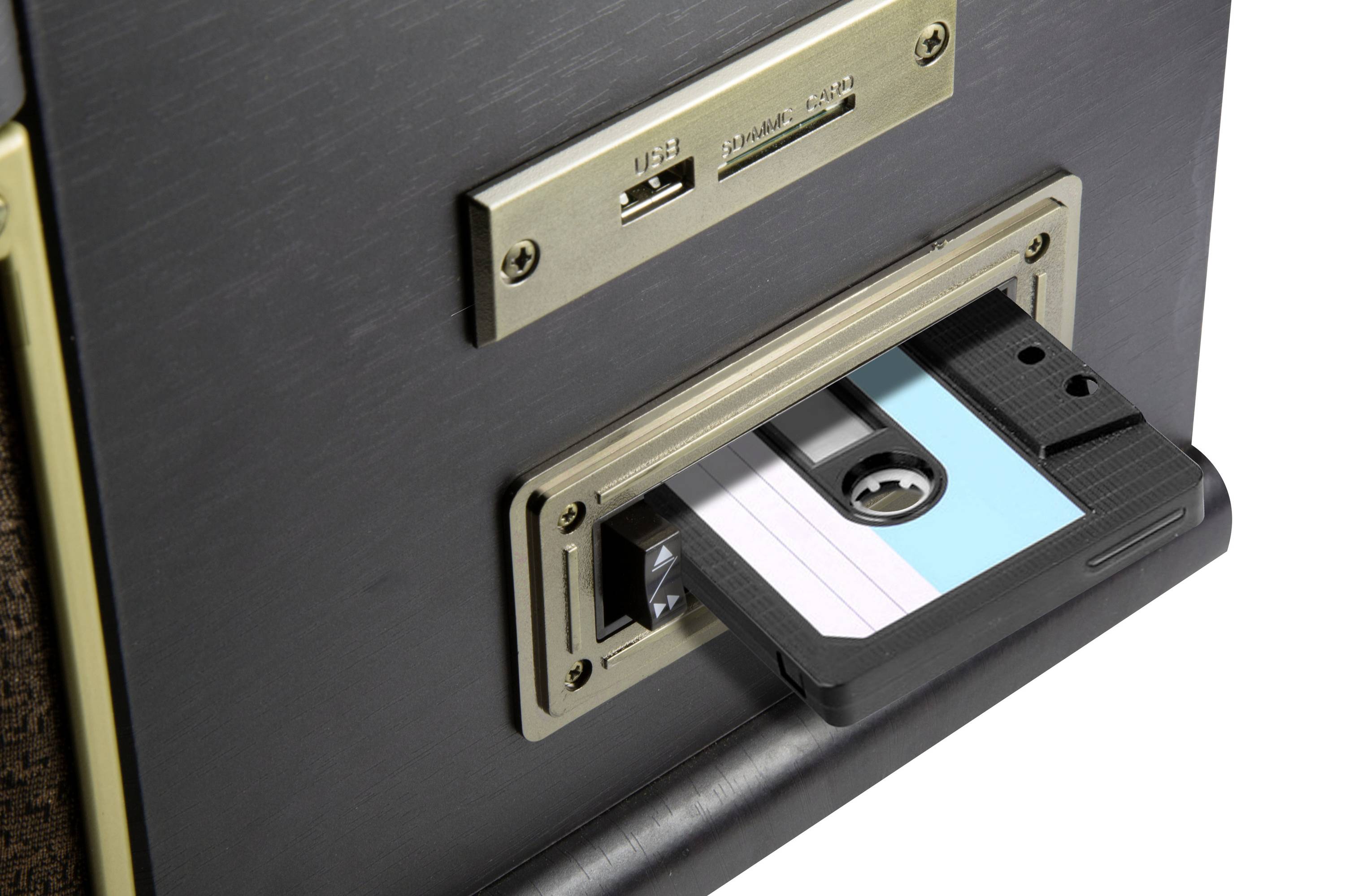 Technaxx TX-103 USB-Plattenspieler Riemenantrieb Braun-antik