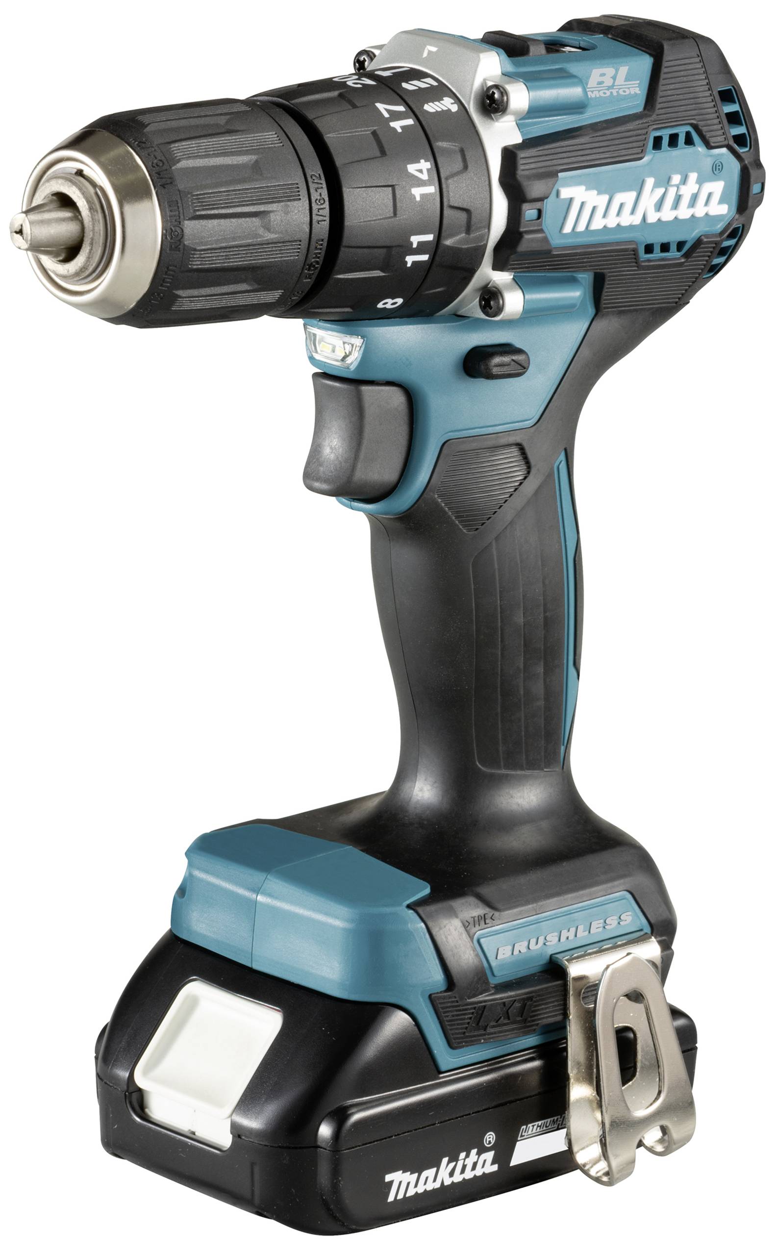 Makita DHP487RAJ -Akku-Schlagbohrschrauber bürstenlos, inkl. 2. Akku, inkl. Ladegerät, inkl. Koffer