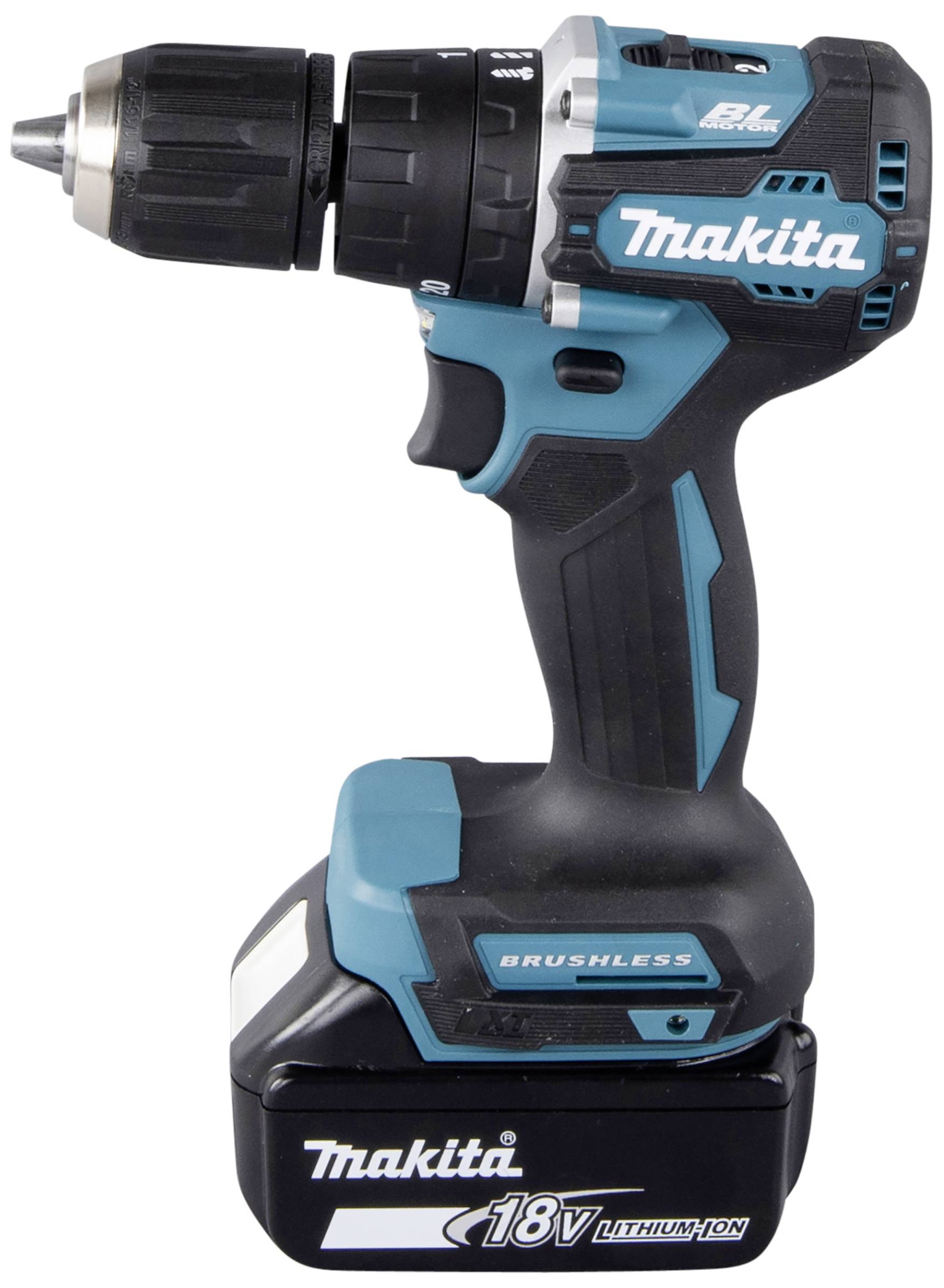 Makita DHP487RAJ -Akku-Schlagbohrschrauber bürstenlos, inkl. 2. Akku, inkl. Ladegerät, inkl. Koffer