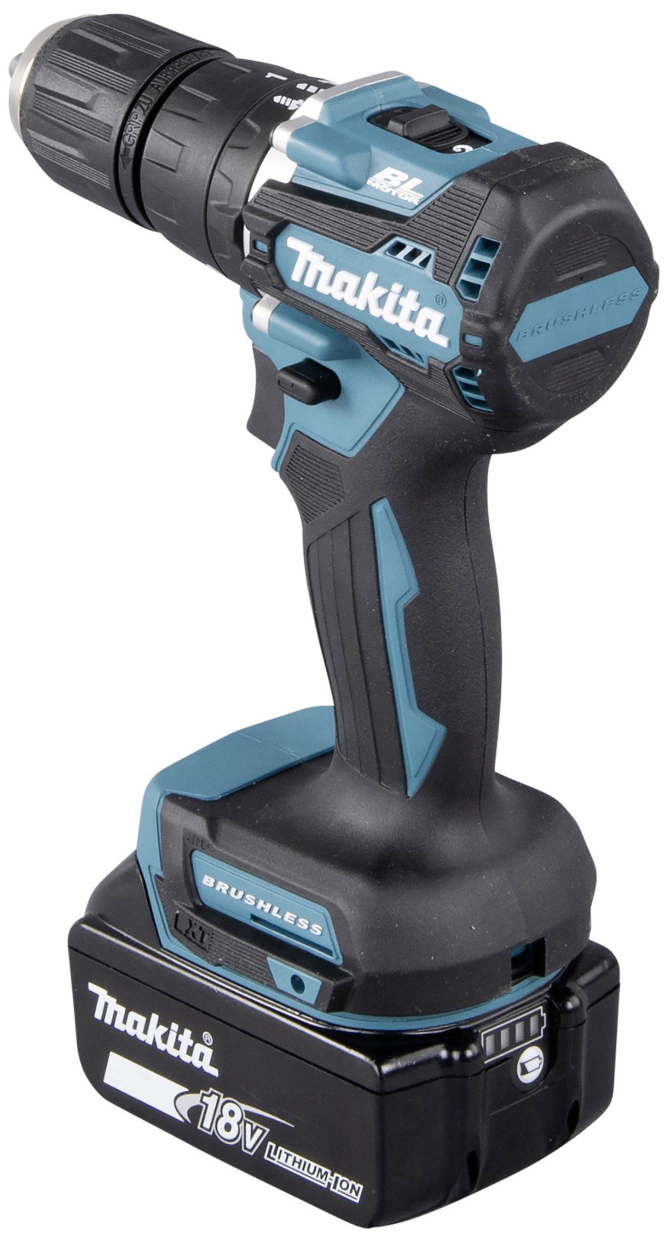 Makita DHP487RAJ -Akku-Schlagbohrschrauber bürstenlos, inkl. 2. Akku, inkl. Ladegerät, inkl. Koffer