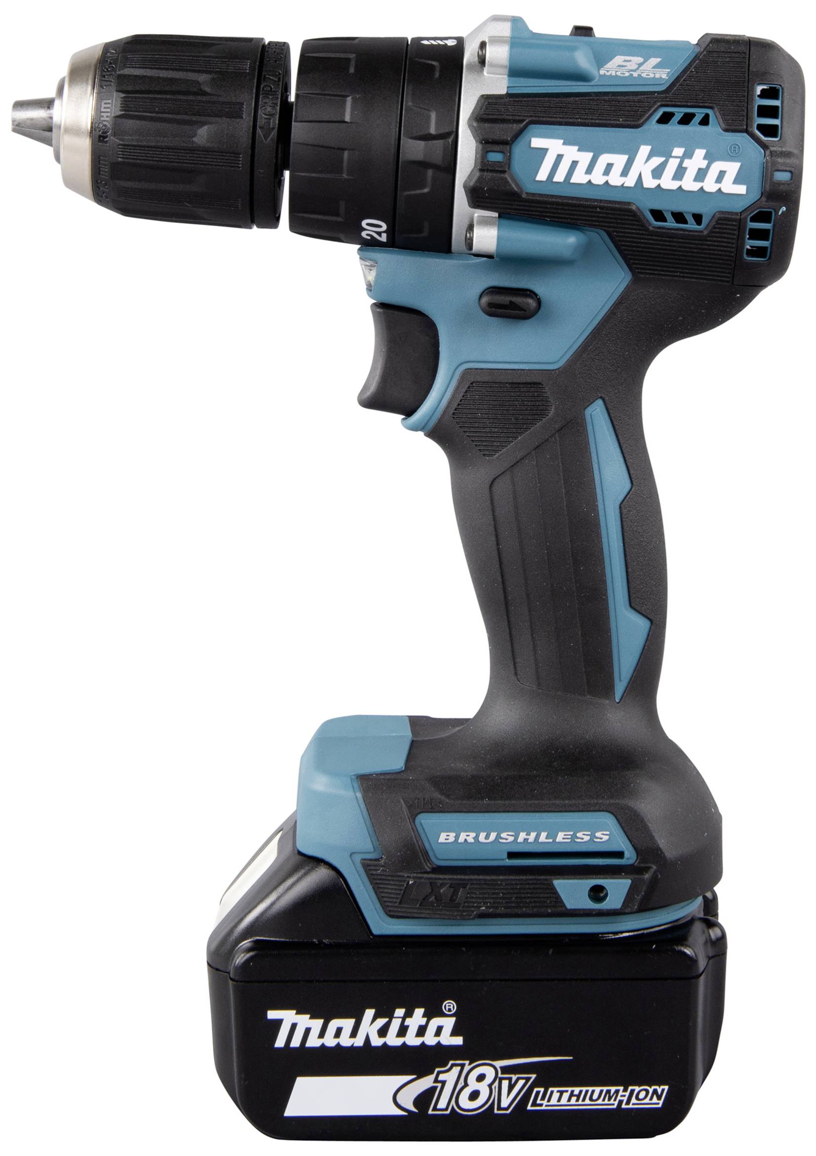 Makita DHP487RAJ -Akku-Schlagbohrschrauber bürstenlos, inkl. 2. Akku, inkl. Ladegerät, inkl. Koffer