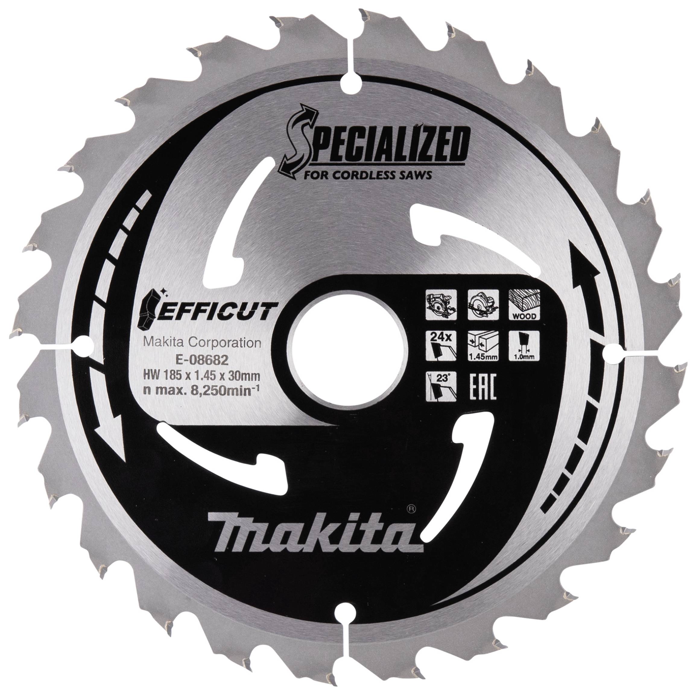 Makita E-08682 Kreissägeblatt 185 x 30 x 1.45mm Zähneanzahl: 24 1St.
