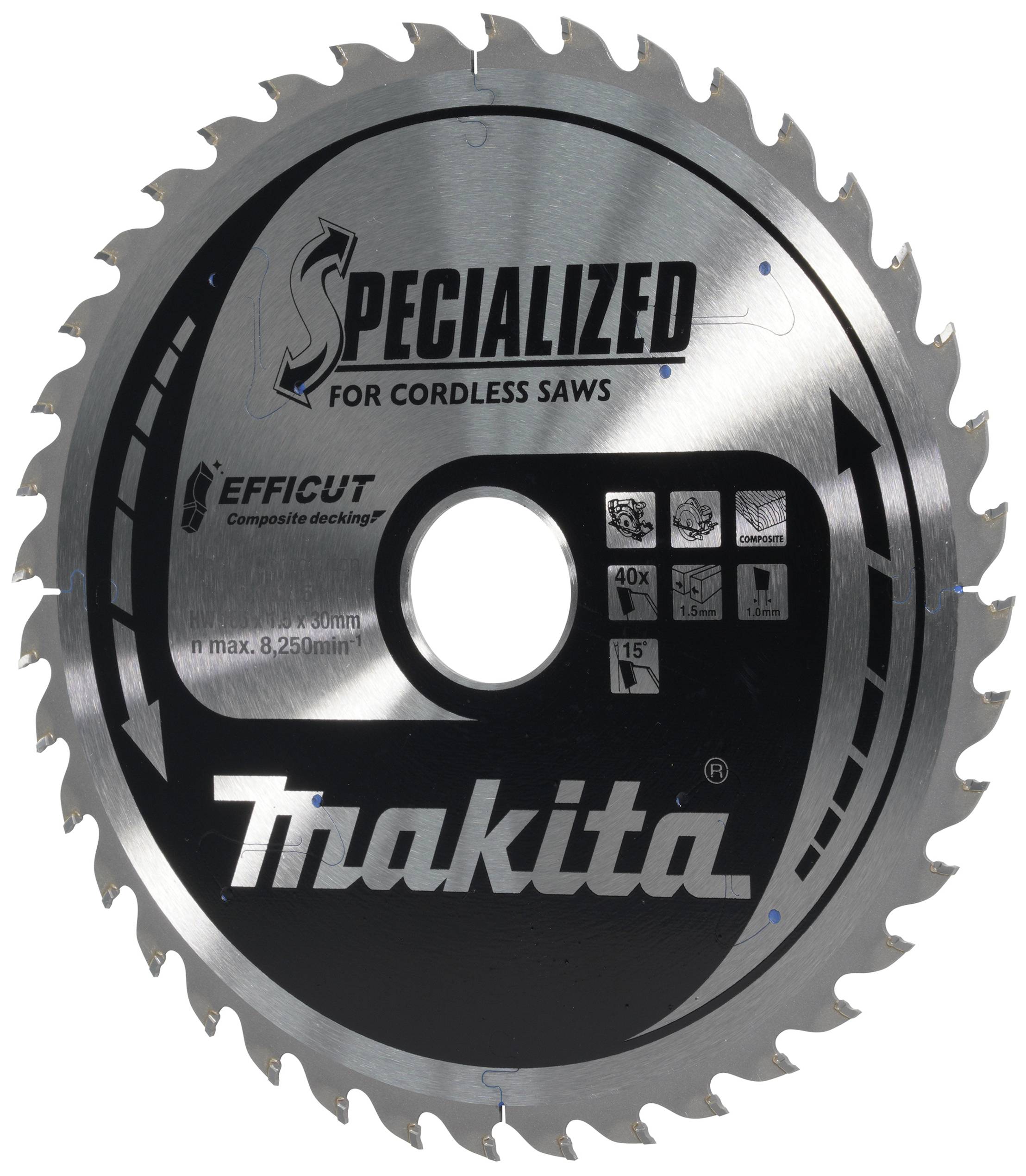 Makita E-12245 Kreissägeblatt 185 x 30 x 1.5mm Zähneanzahl: 40 1St.