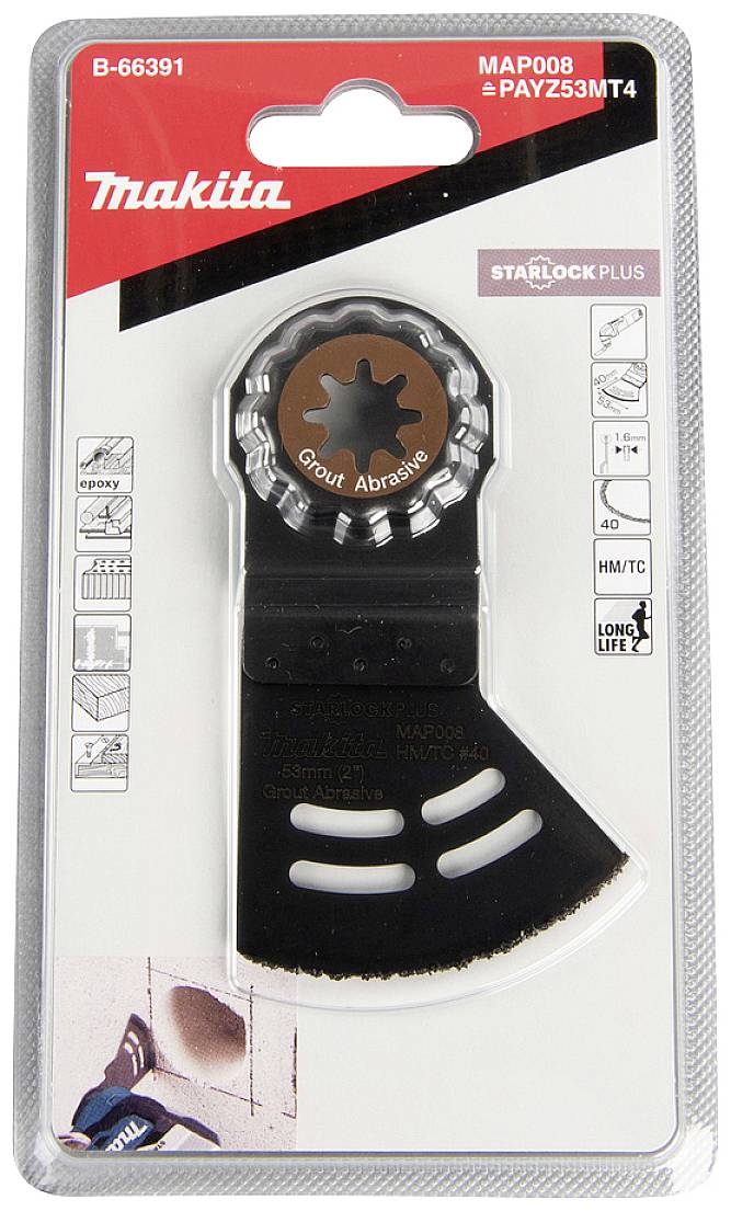 Makita B-66391 TC, Hartmetall Segmentsägeblatt 53mm 1St.