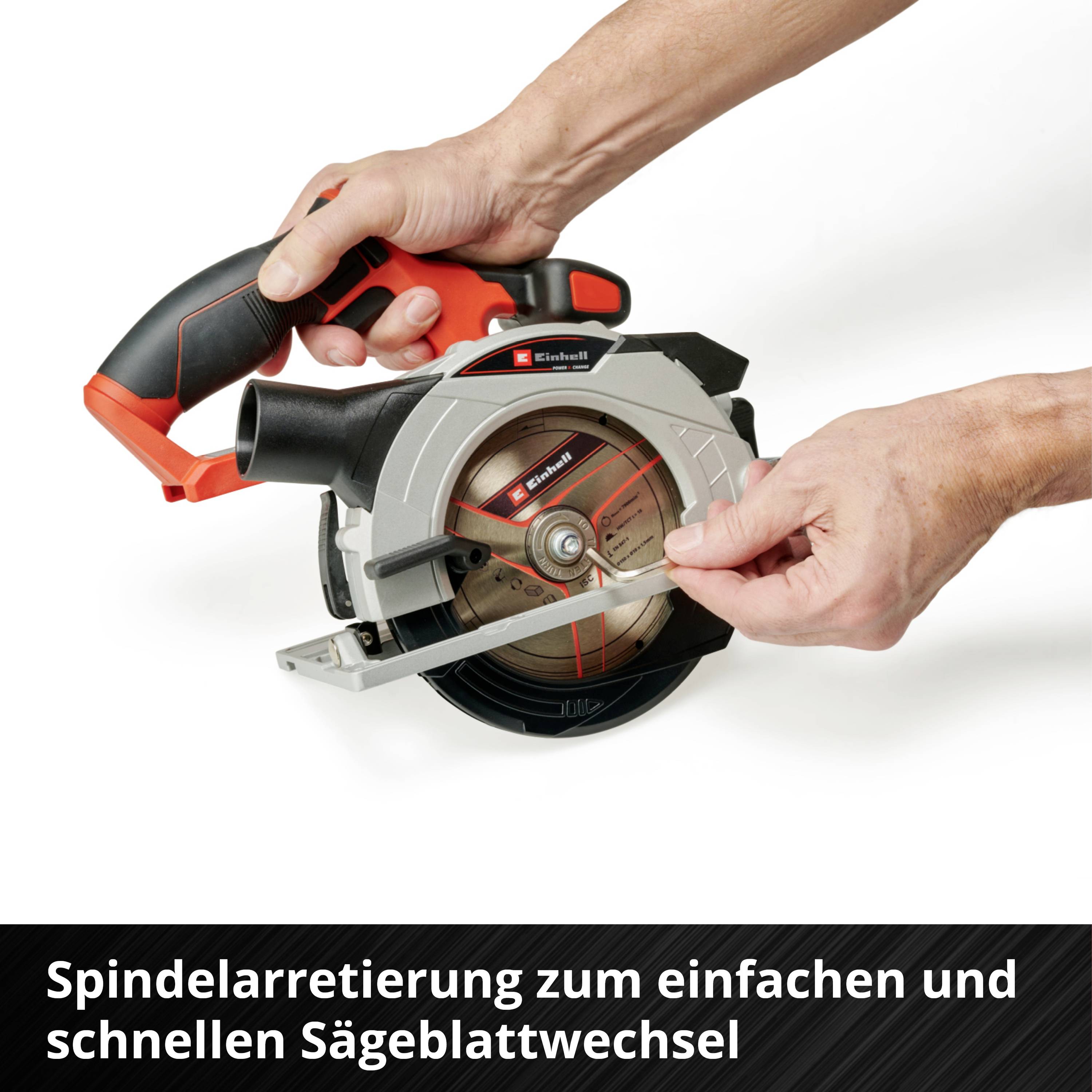 Einhell Power X-Change TE-CS 18/150 Li+2,0Ah St.-Kit Akku-Handkreissäge Schnitttiefe max. (90°) 48 mm inkl. Akku, inkl. Ladegerät 18 V 2.0 Ah