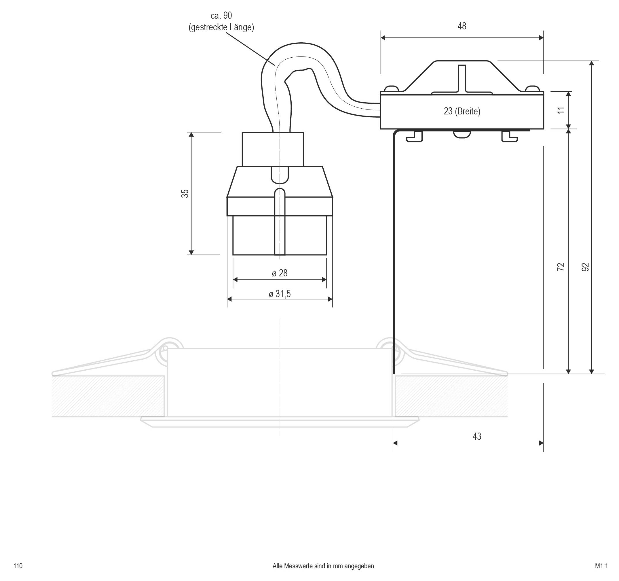 EVN .110 Lampenfassung GU10, GZ10 50W