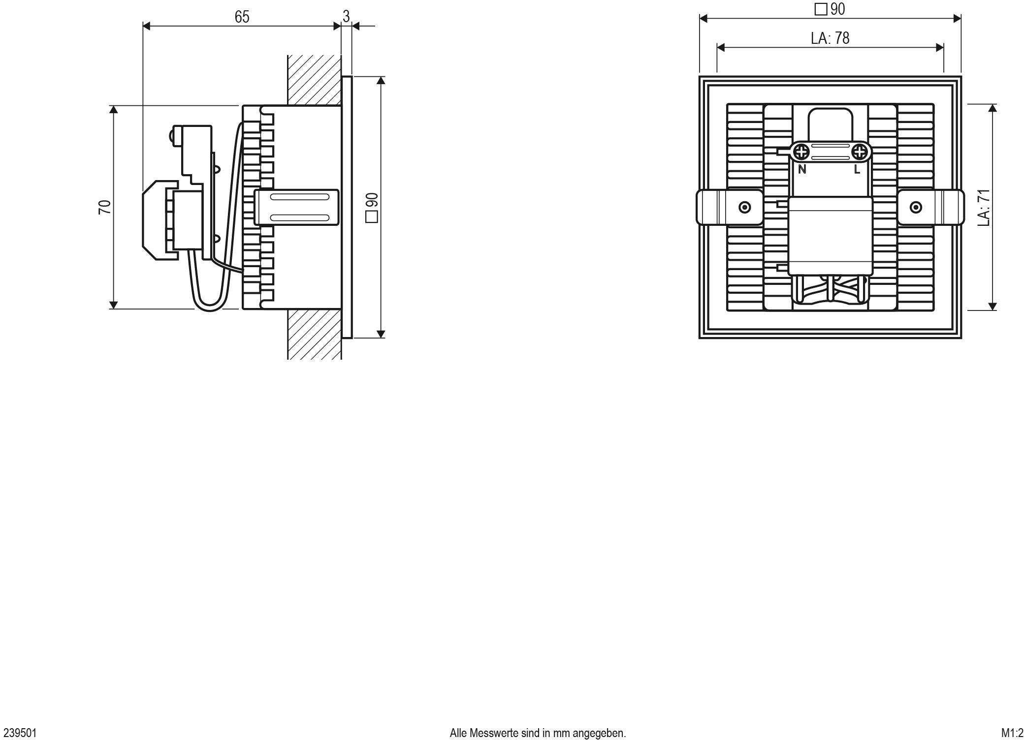 EVN 239501 Einbauleuchte Halogen G9 Weiß