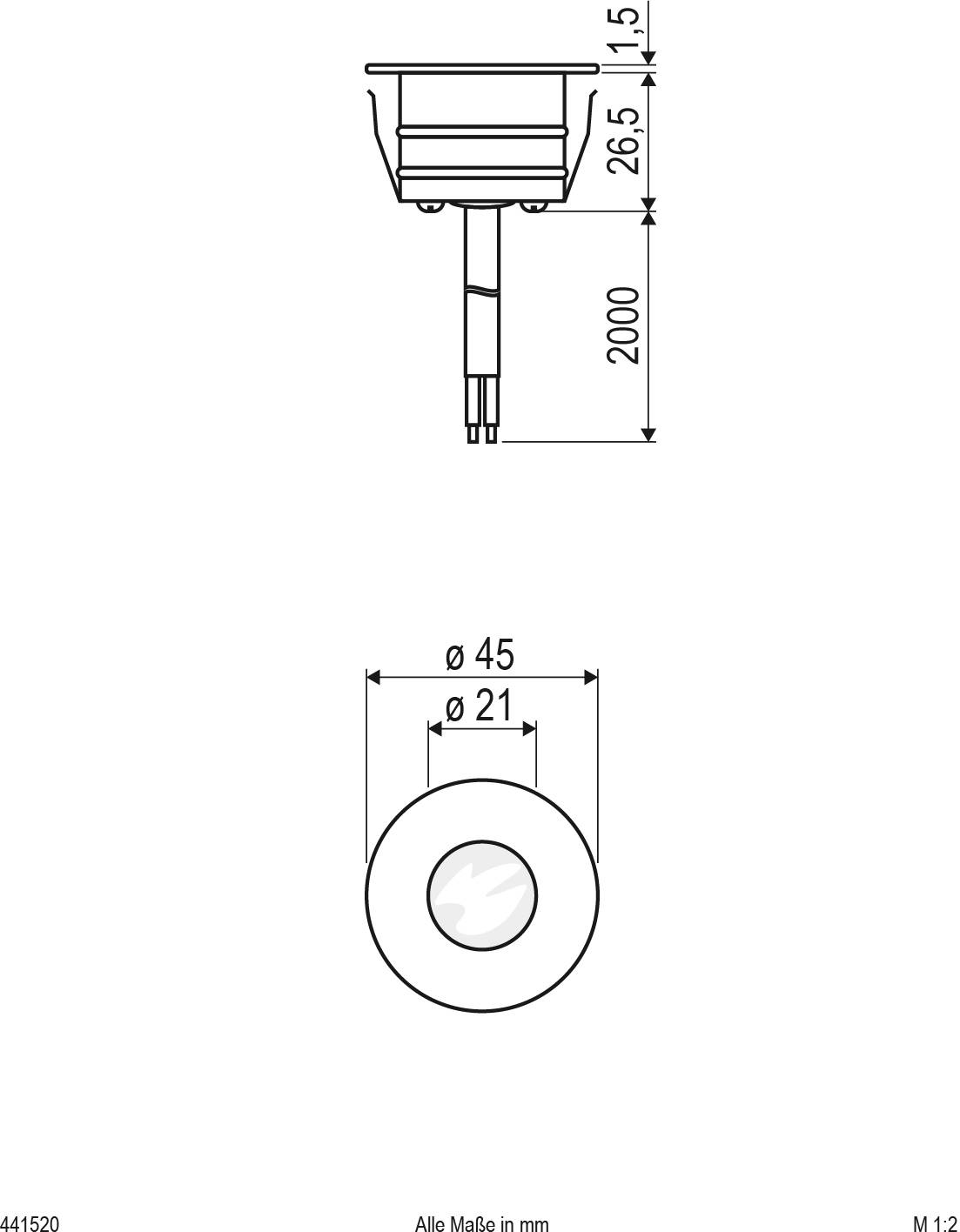 EVN 441520 Bodeneinbauleuchte LED 0.6W Edelstahl
