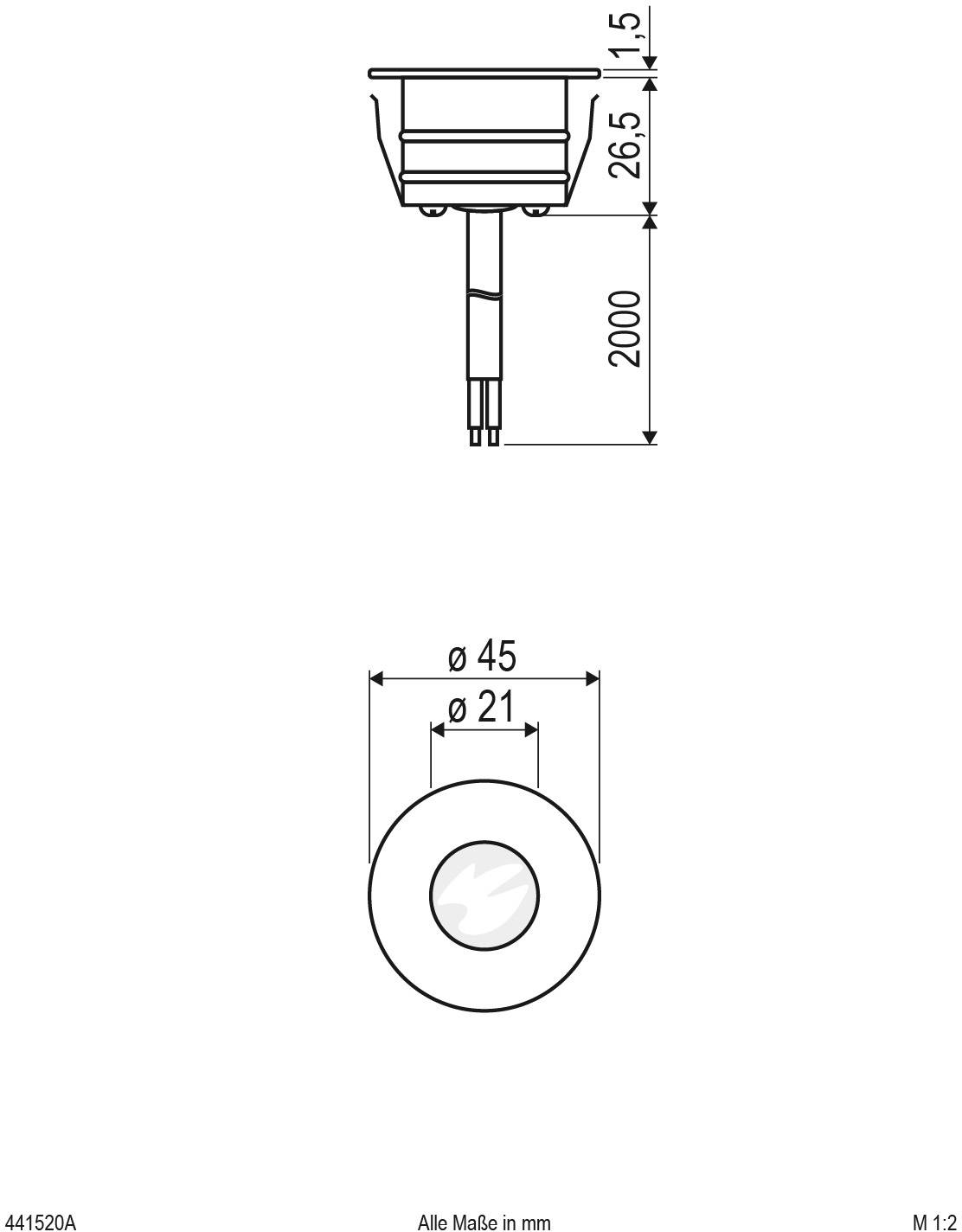 EVN 441520A Bodeneinbauleuchte LED 0.6W Anthrazit