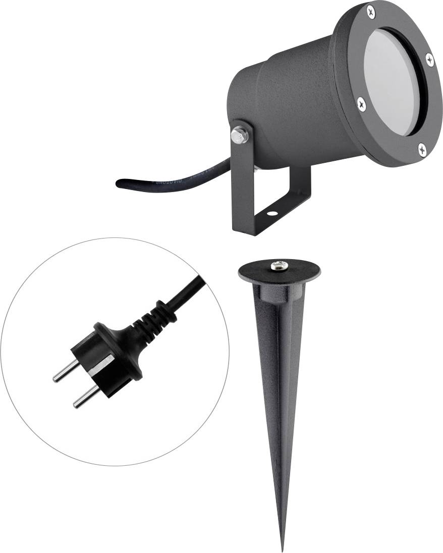 EVN 545235 LED-Gartenstrahler GU10 35W Anthrazit
