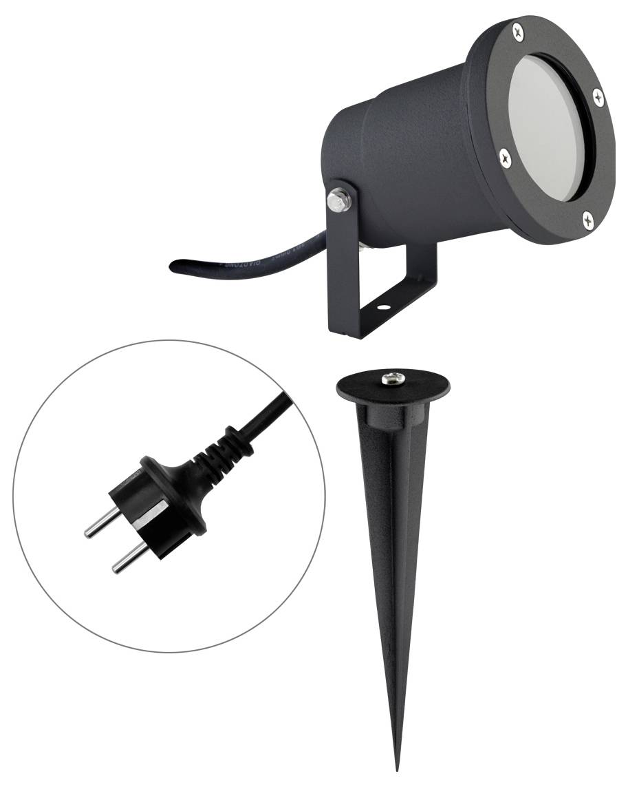 EVN 545239 545239 LED-Gartenstrahler GU10 35W Schwarz