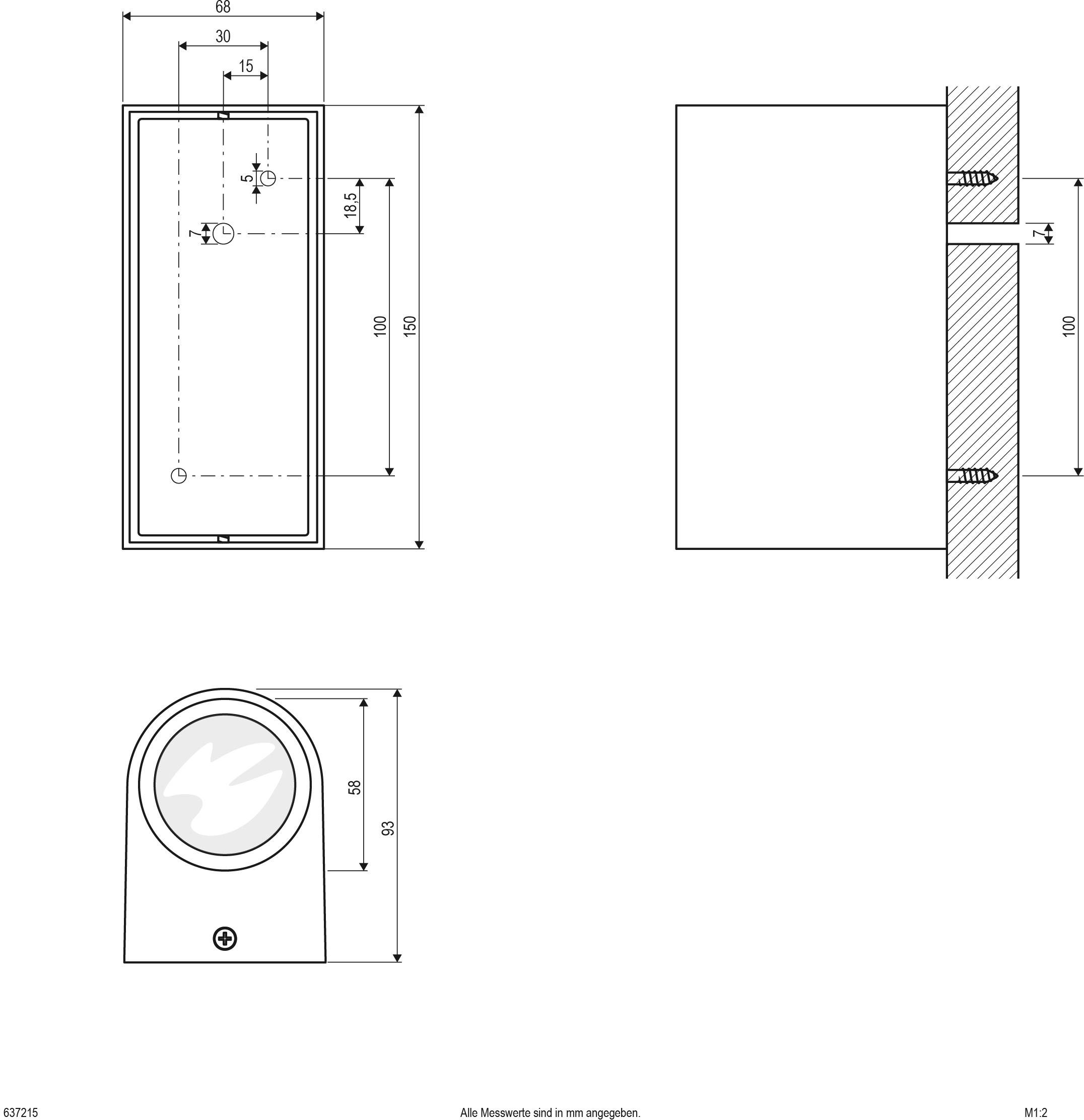 EVN 637215 Wandleuchte GU10 11 W Anthrazit
