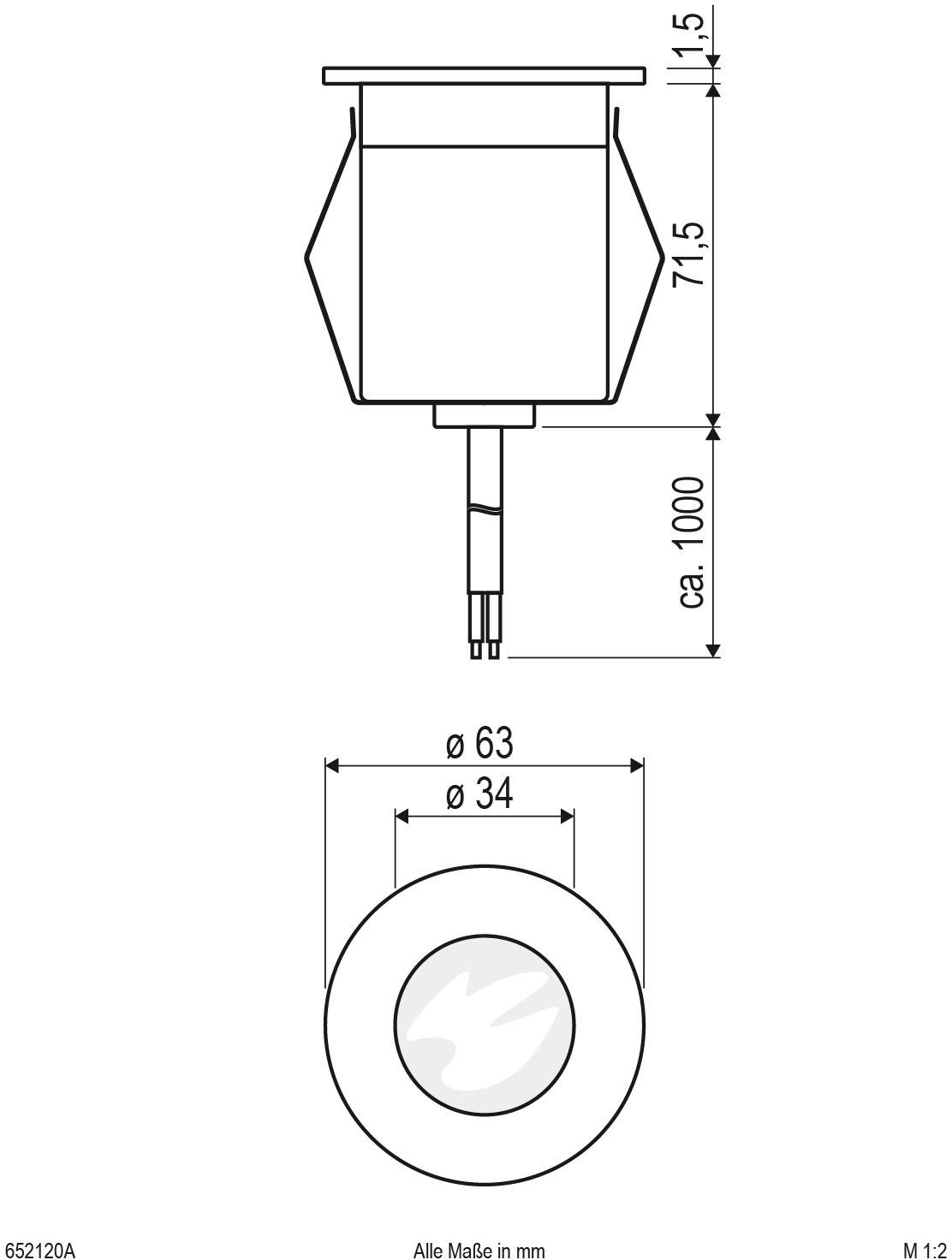 EVN 652120A Bodeneinbauleuchte LED 2W Anthrazit