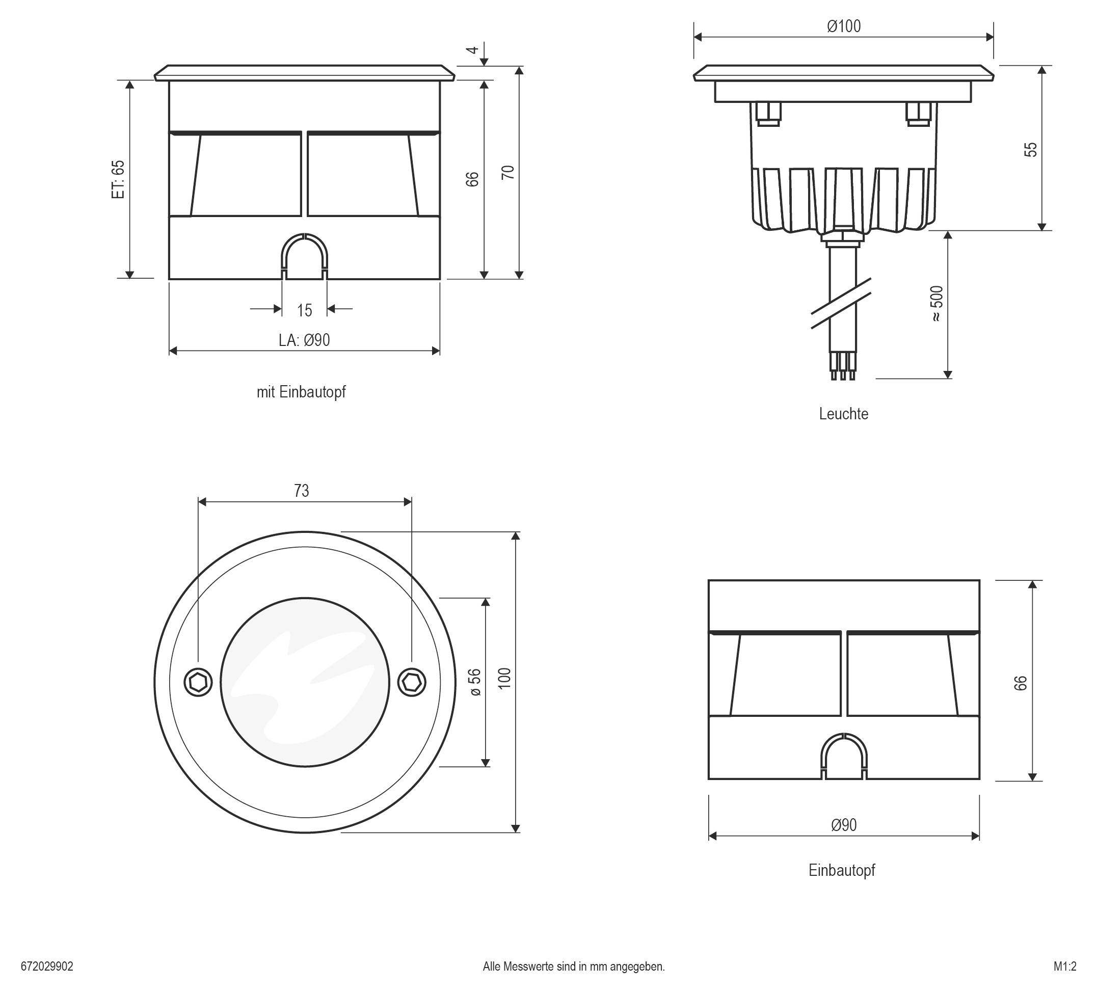 EVN 672029902 672029902 Bodeneinbauleuchte LED 2W Edelstahl