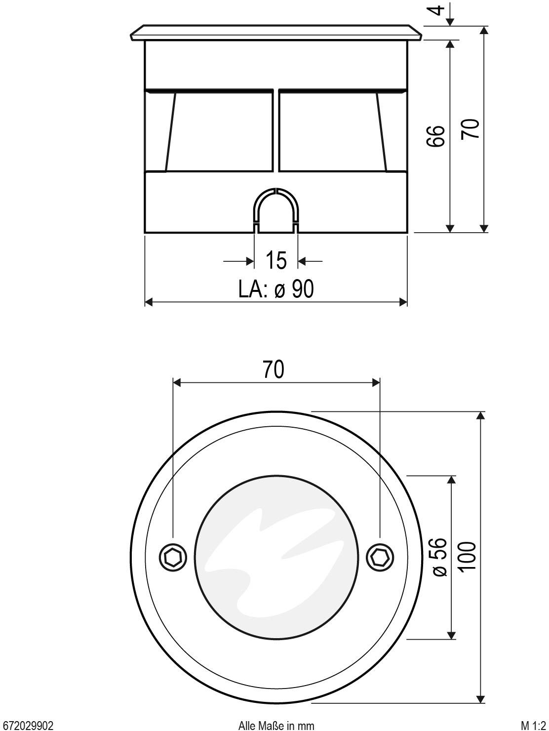 EVN 672029902 Bodeneinbauleuchte LED 2W Edelstahl