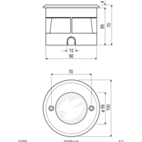 EVN 6722502A Bodeneinbauleuchte LED 2.5W Anthrazit EVN 6722502A Bodeneinbauleuchte LED 2.5W Anthrazit