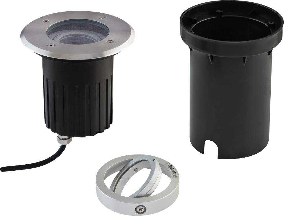 EVN 678710 Bodeneinbauleuchte GU10 Hochvolt-Halogenlampe Edelstahl