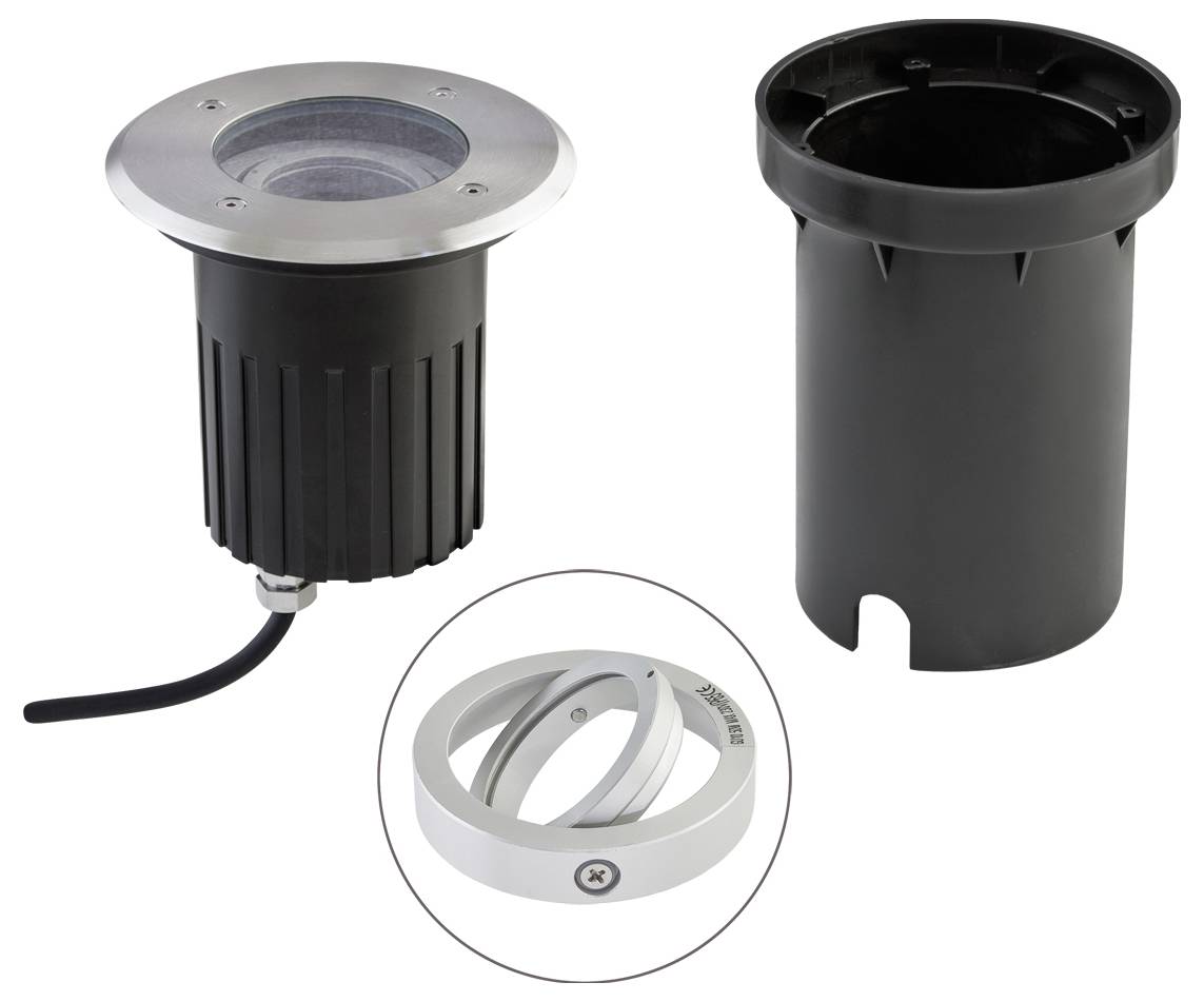 EVN 678710 678710 Bodeneinbauleuchte GU10 Hochvolt-Halogenlampe Edelstahl