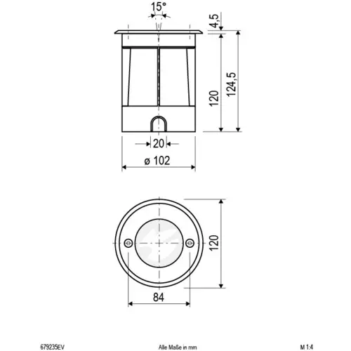 EVN 679235EV Bodeneinbauleuchte GU10 Hochvolt-Halogenlampe Edelstahl EVN 679235EV Bodeneinbauleuchte GU10 Hochvolt-Halogenlampe Edelstahl