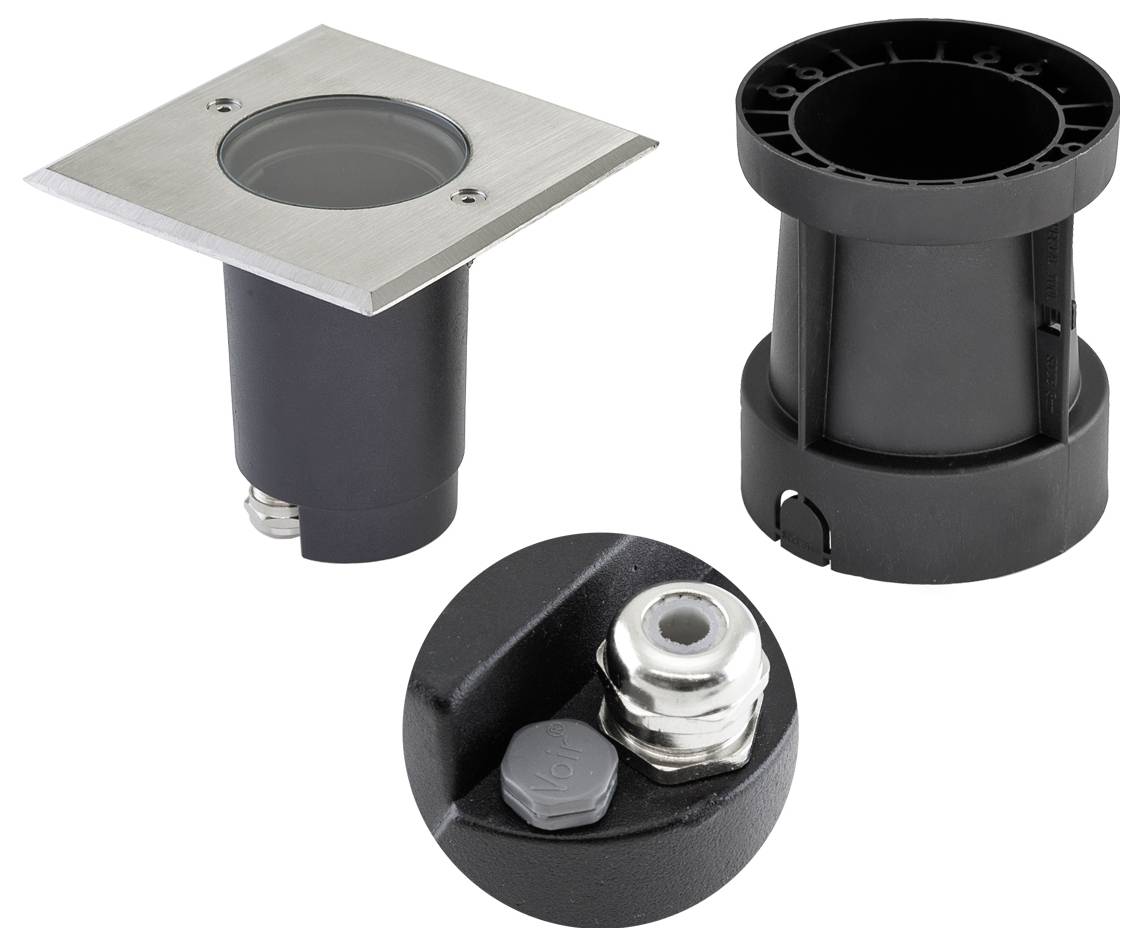 EVN 679435EV 679435EV Bodeneinbauleuchte GU10 Hochvolt-Halogenlampe Edelstahl