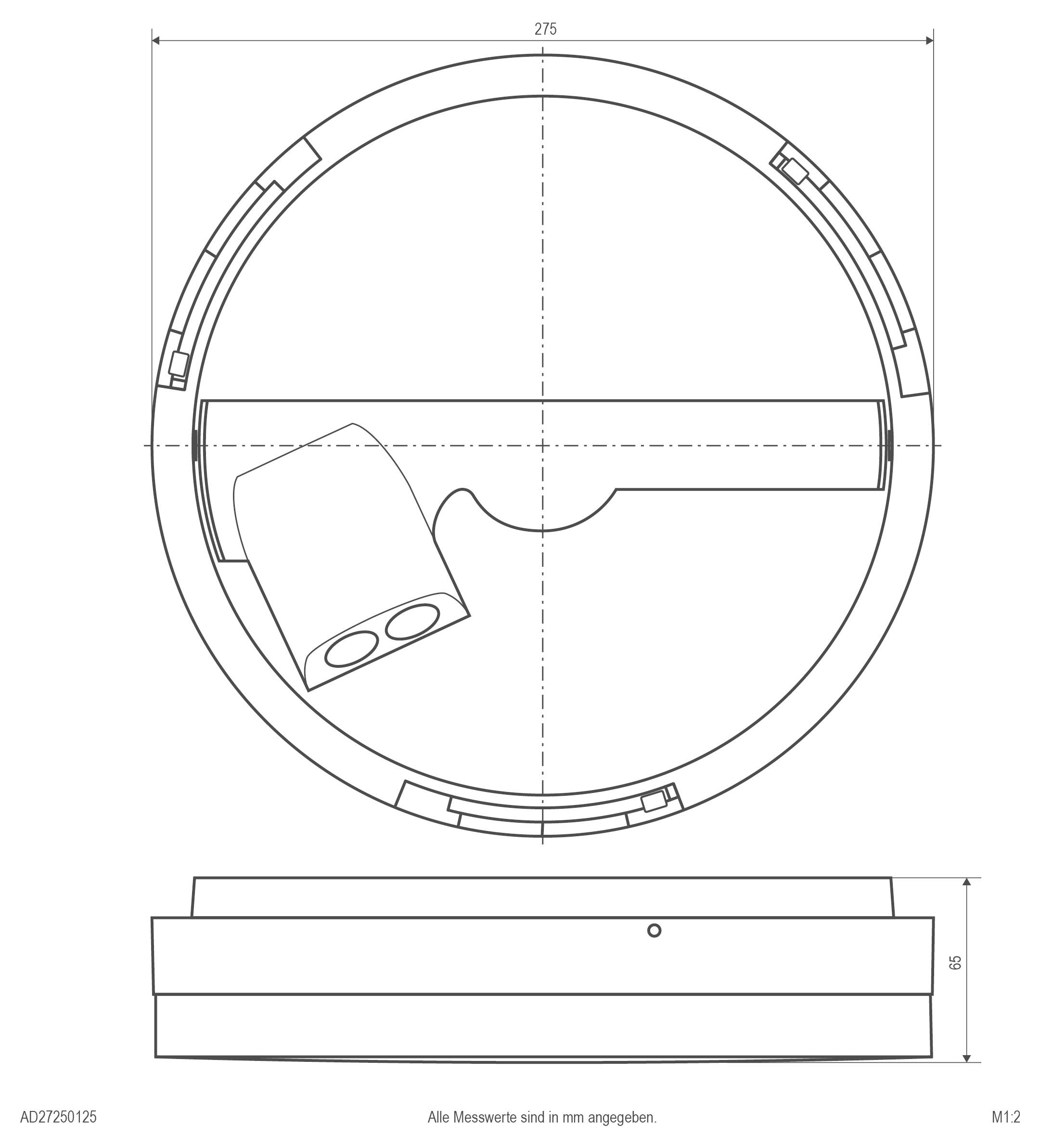 EVN AD27250125 AD27250125 LED-Panel 25W Warmweiß bis Tageslichtweiß Weiß