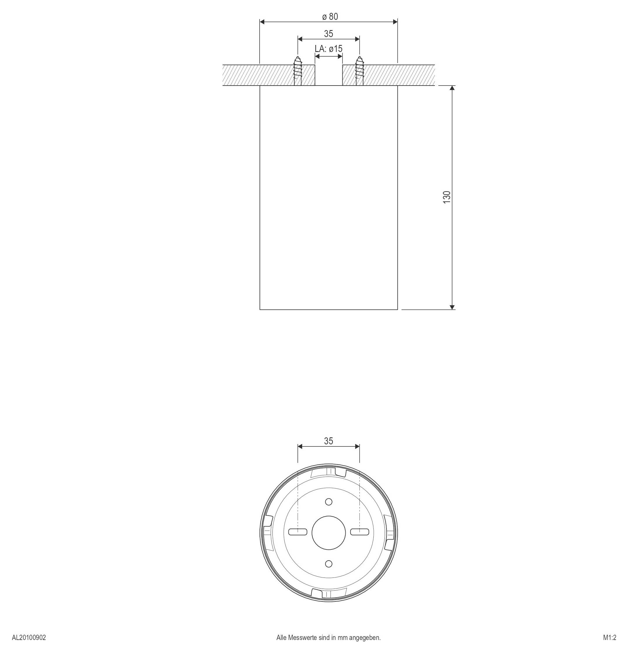 EVN AL20100902 AL20100902 LED-Deckenleuchte 10W Schwarz