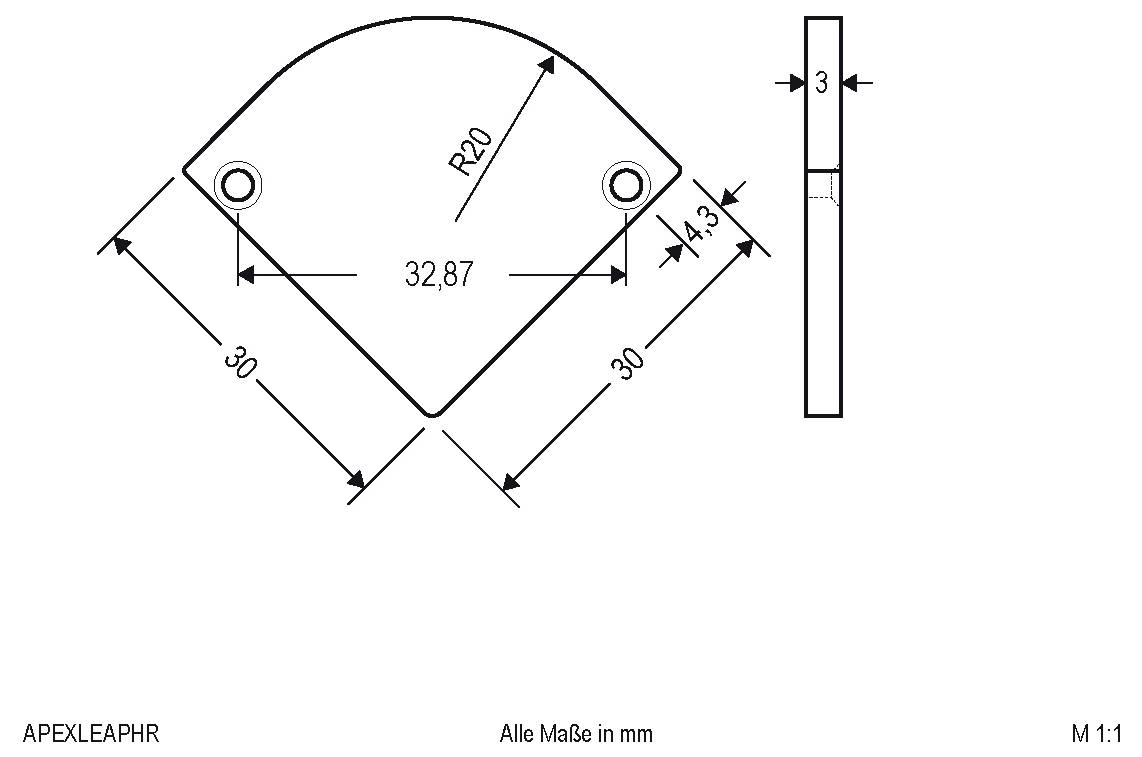 EVN APEXLEAPHR Profil-Endkappe (L x B) 3mm x 42.00mm 1St.