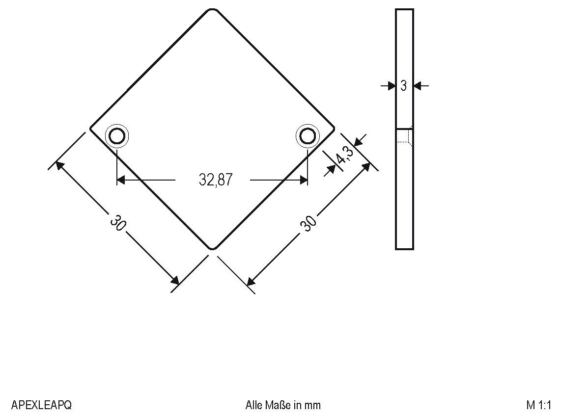 EVN APEXLEAPQ Profil-Endkappe (L x B) 3mm x 42.00mm 1St.