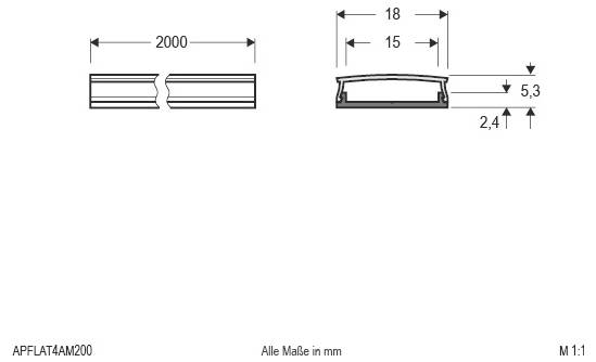 Technische Zeichnung einer rechteckigen LED-Flutleuchte mit Vorder- und Seitenansicht, Abmessungen in Millimetern und einem Schwenkbereich von 270°.
