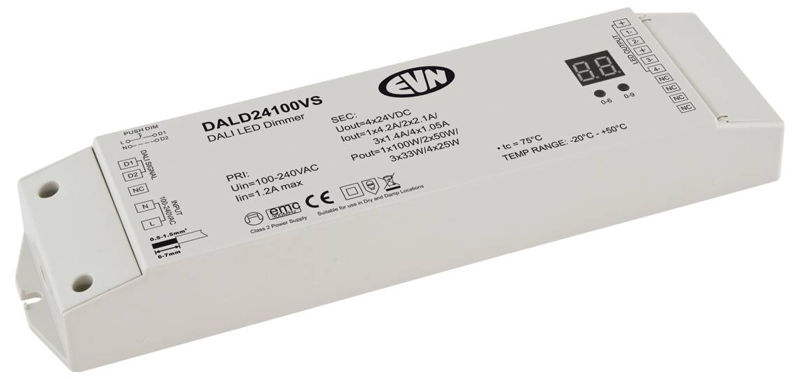 EVN DALD24100VS LED-Fernbedienung 244 mm 64 mm