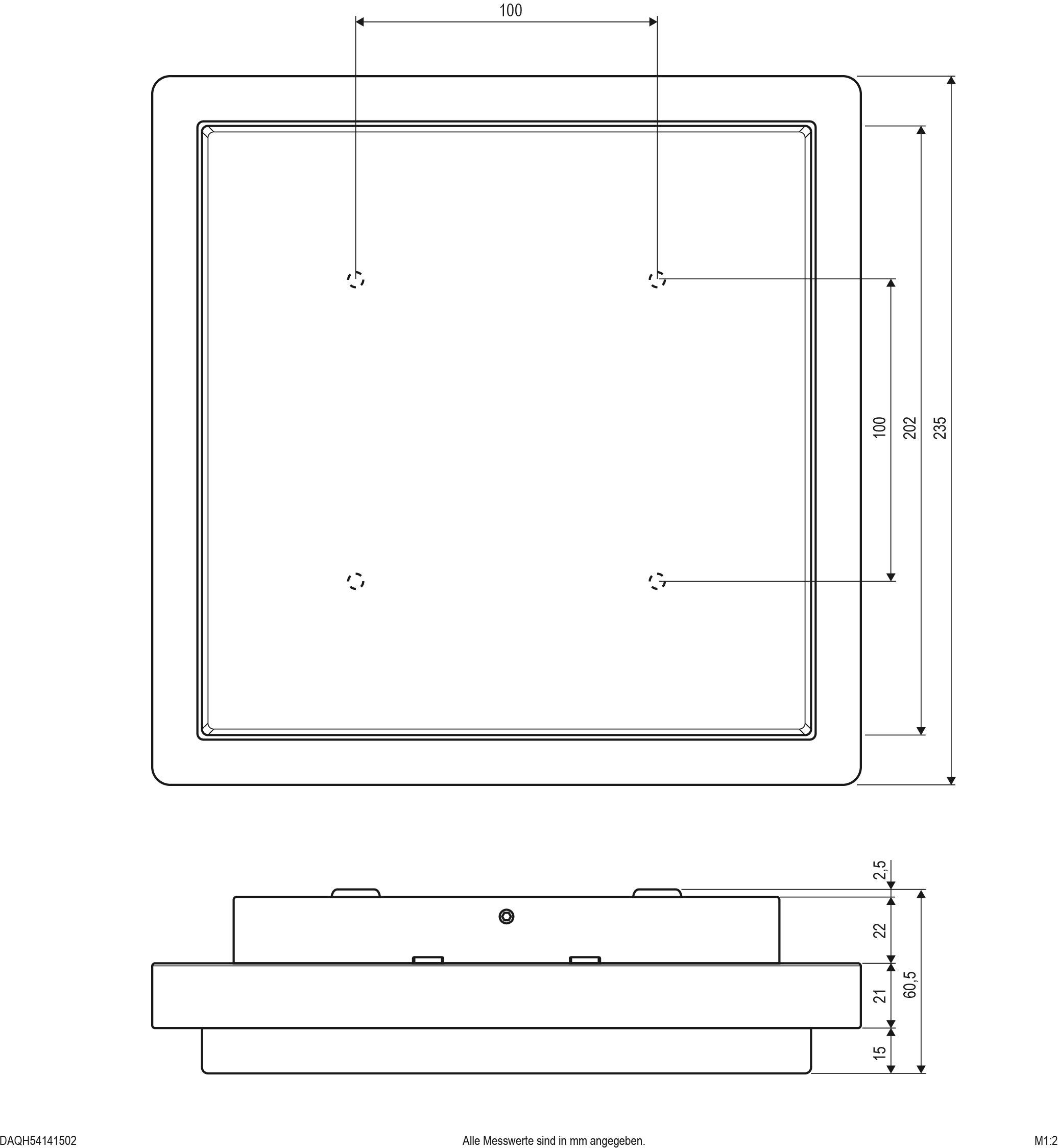 EVN DAQH54141502 LED-Deckenleuchte 14W Anthrazit