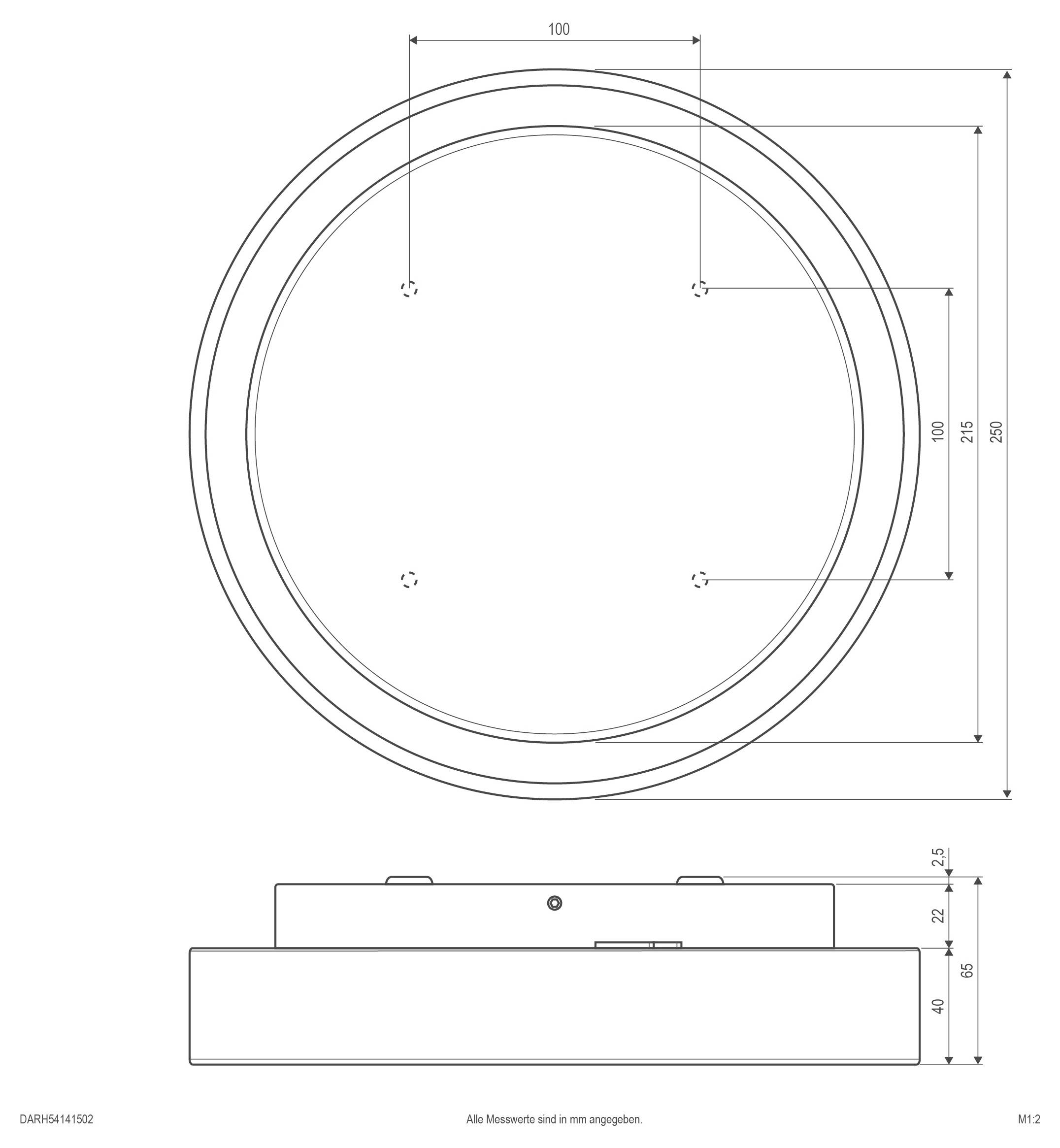 Technische Zeichnung eines kreisförmigen Teils mit konzentrischen Ringen und Seitenansicht; die angegebenen Abmessungen umfassen 100 Breite und Gesamtdurchmesser von 206, 220 und 240 mm.