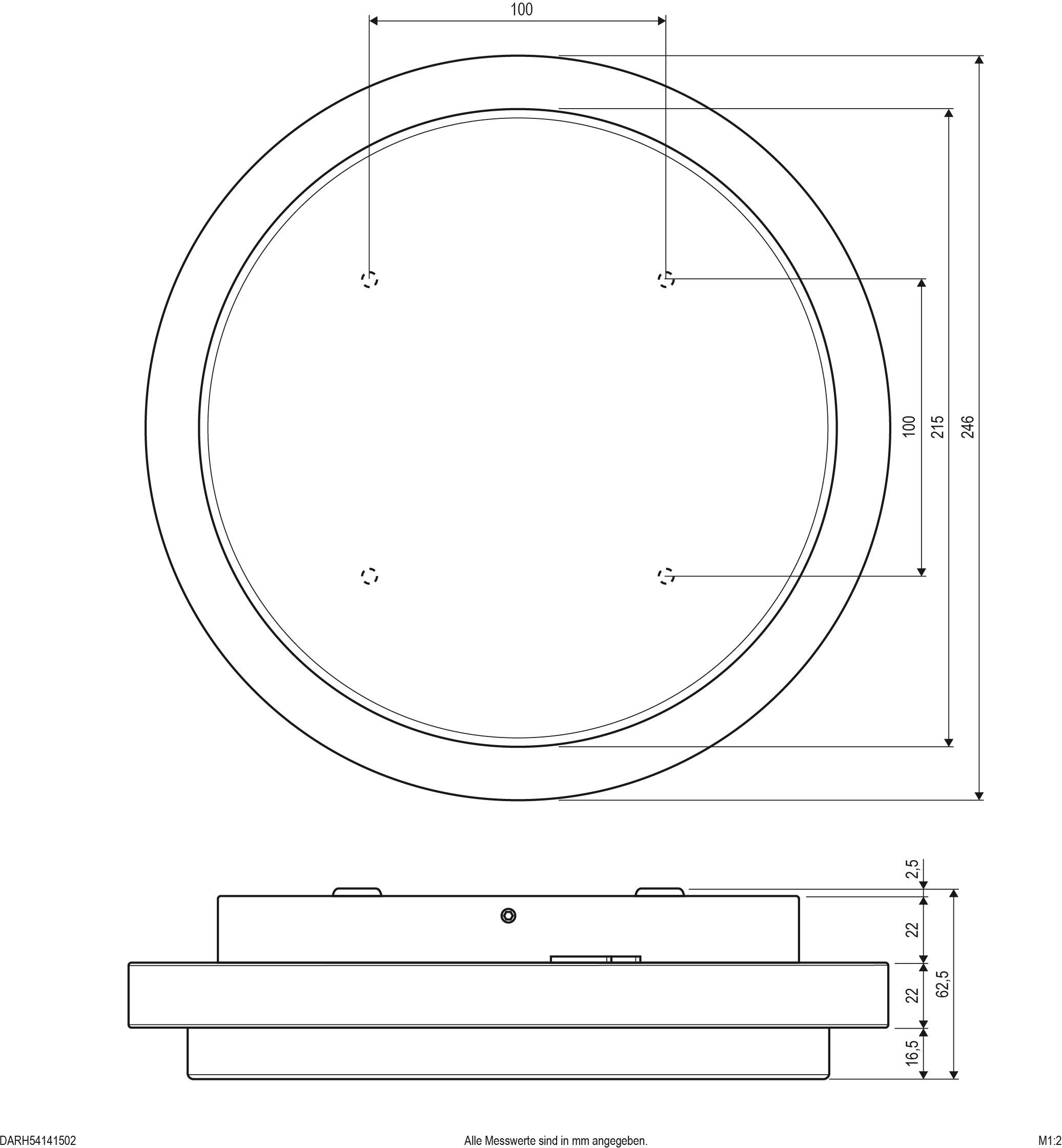 EVN DARH54141502 LED-Deckenleuchte 14W Anthrazit