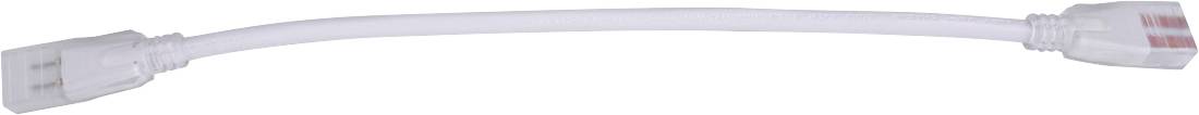 Weißes Ethernet-Kabel mit RJ45-Steckern an beiden Enden