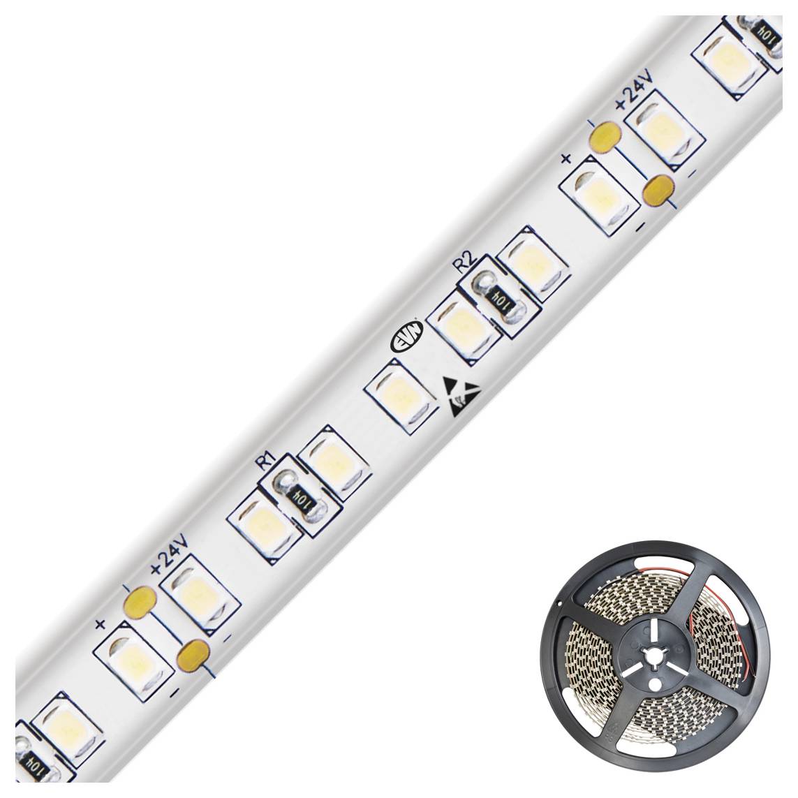 EVN IC67481302827 LED-Streifen EEK: F (A - G) mit offenem Kabelende 48V 5m Warmweiß 1St.