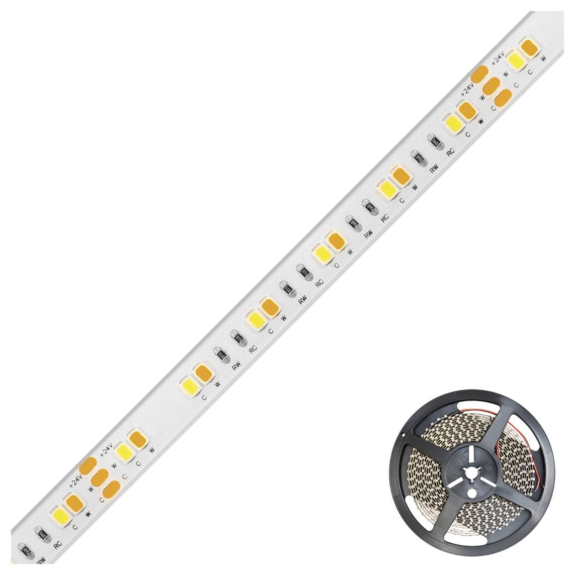 EVN IC674884280125 LED-Streifen EEK: F (A - G) mit offenem Kabelende 48V 5m Warmweiß bis Tageslichtweiß 1St.