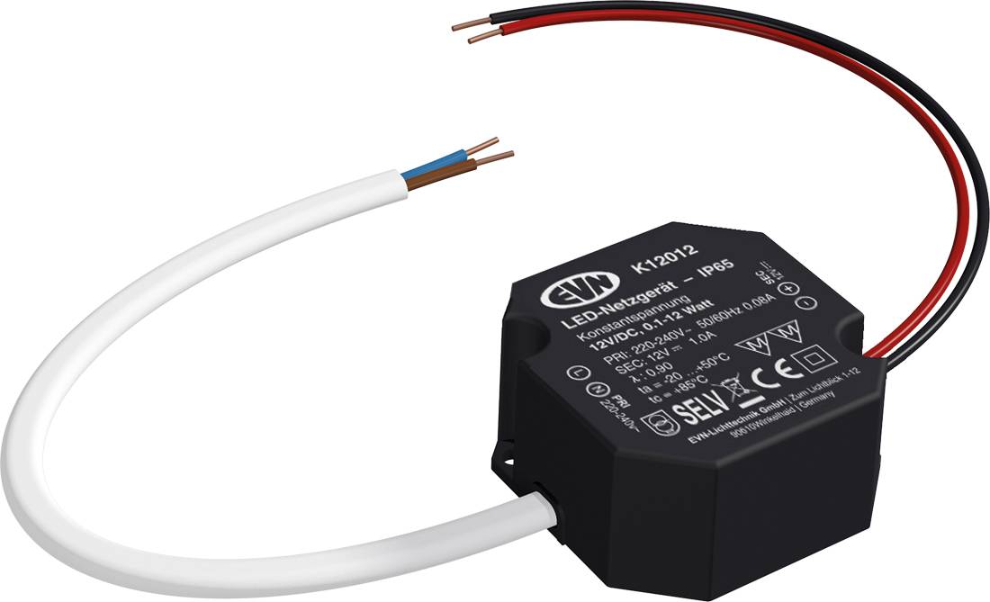 Schwarzes rechteckiges elektronisches Gerät mit abgerundeten Ecken, einem kreisförmigen Licht oben und kleinen Anschlüssen sowie Tasten an der unteren Vorderseite.