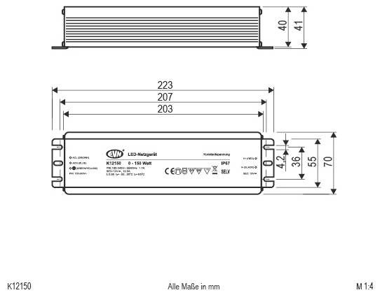 Technische Zeichnung eines runden elektrischen Wandschalters mit Vorder- und Seitenansicht, zeigt Abmessungen und Montagemaße.