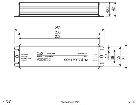 EVN K12200 LED-Trafo Konstantspannung 12 V/DC 1St.