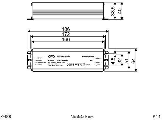 EVN K24050 LED-Trafo Konstantspannung 24 V/DC 1St.