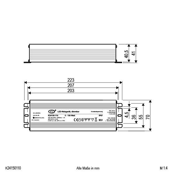 EVN K24150-110 LED-Trafo Konstantspannung 24 V/DC dimmbar 1St.