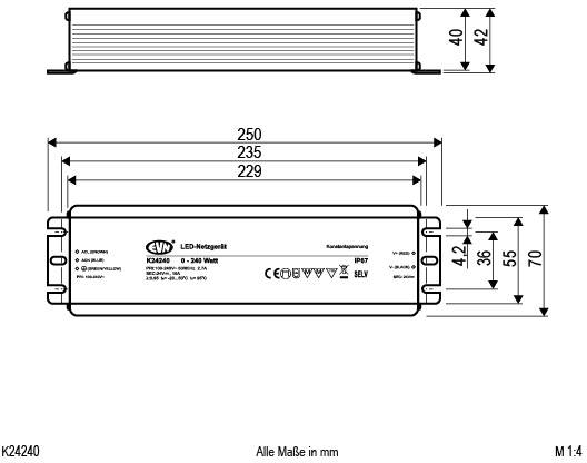 EVN K24240 LED-Trafo Konstantspannung 24 V/DC 1St.
